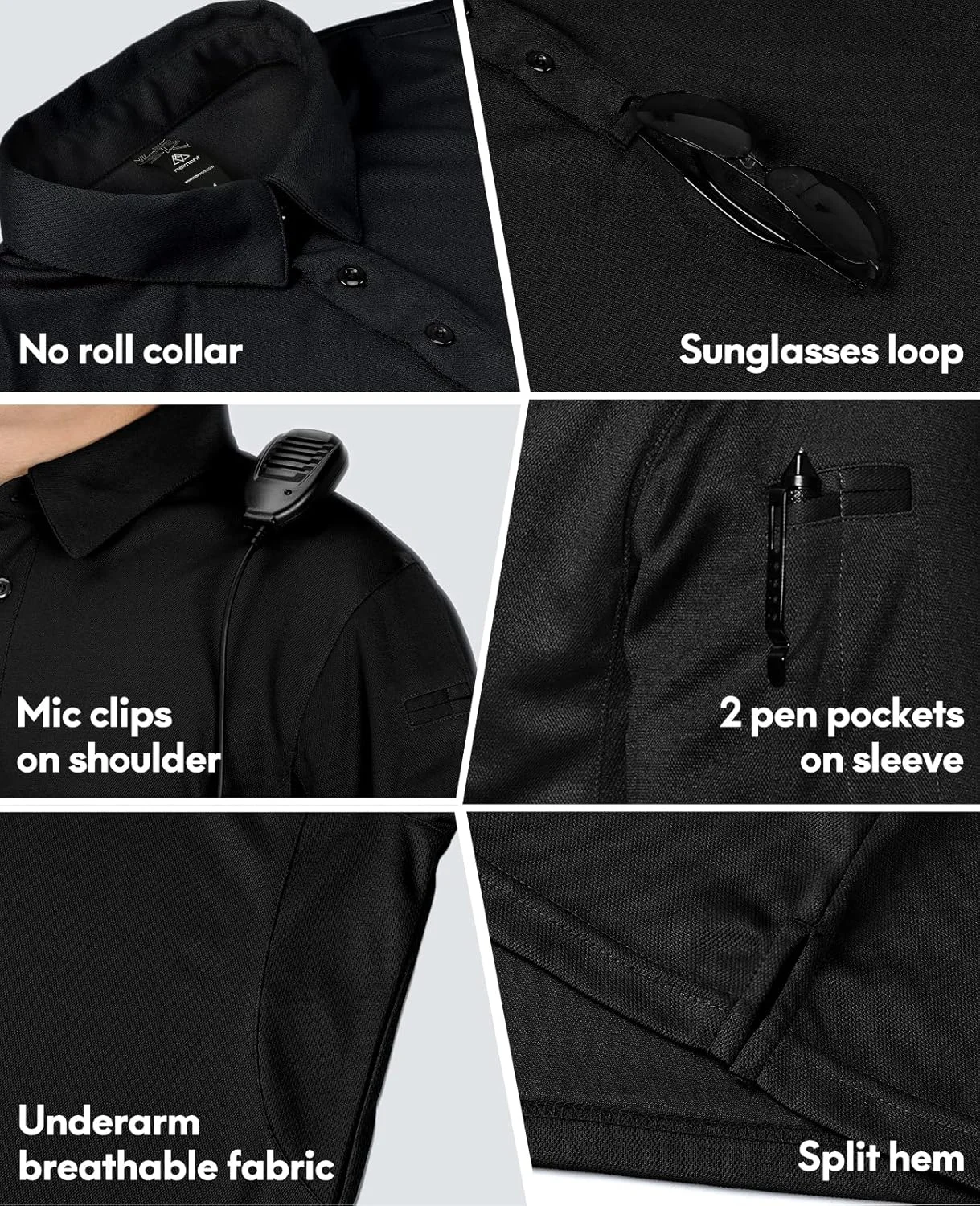 پولوشرت تاکتیکی مردانه هایمونت، آستین کوتاه و بلند، مناسب گلف، پیاده روی و فعالیت های فضای باز