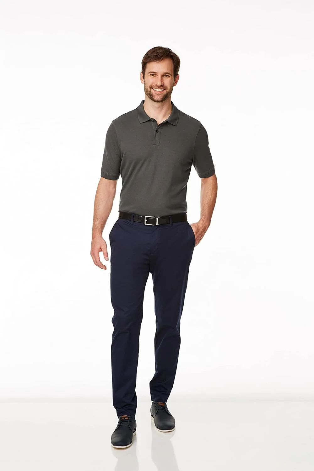 پولوشرت مردانه Gildan، مدل مدرن، ترکیب پنبه، آستین کوتاه، بسته چندتایی 1I2I6I10 - مجموعه رنگی خود را بسازید!