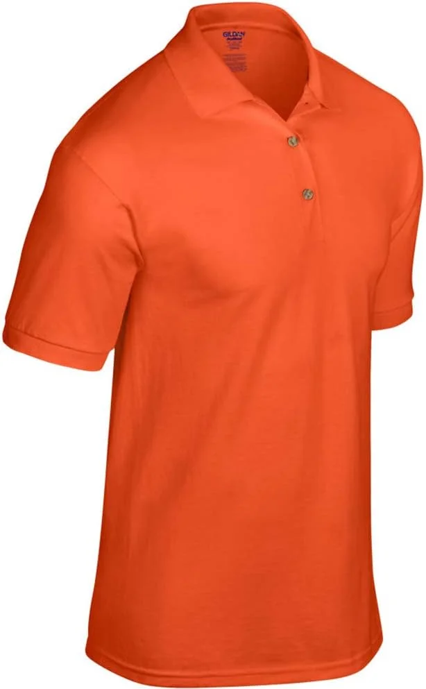 پولوشرت آستین کوتاه یقه دار Gildan DryBlend مناسب بزرگسالان (M) (نارنجی)