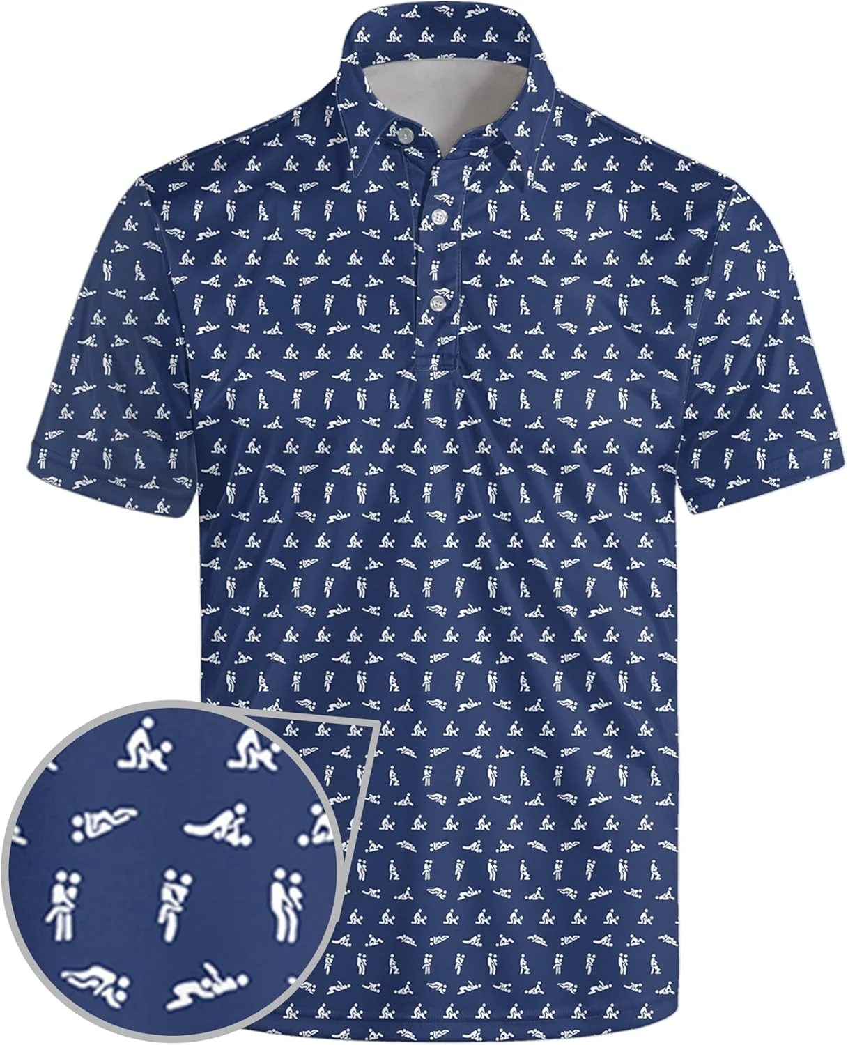 پولوشرت های گلف مردانه با طرح های بامزه، آستین کوتاه، عملکرد بالا