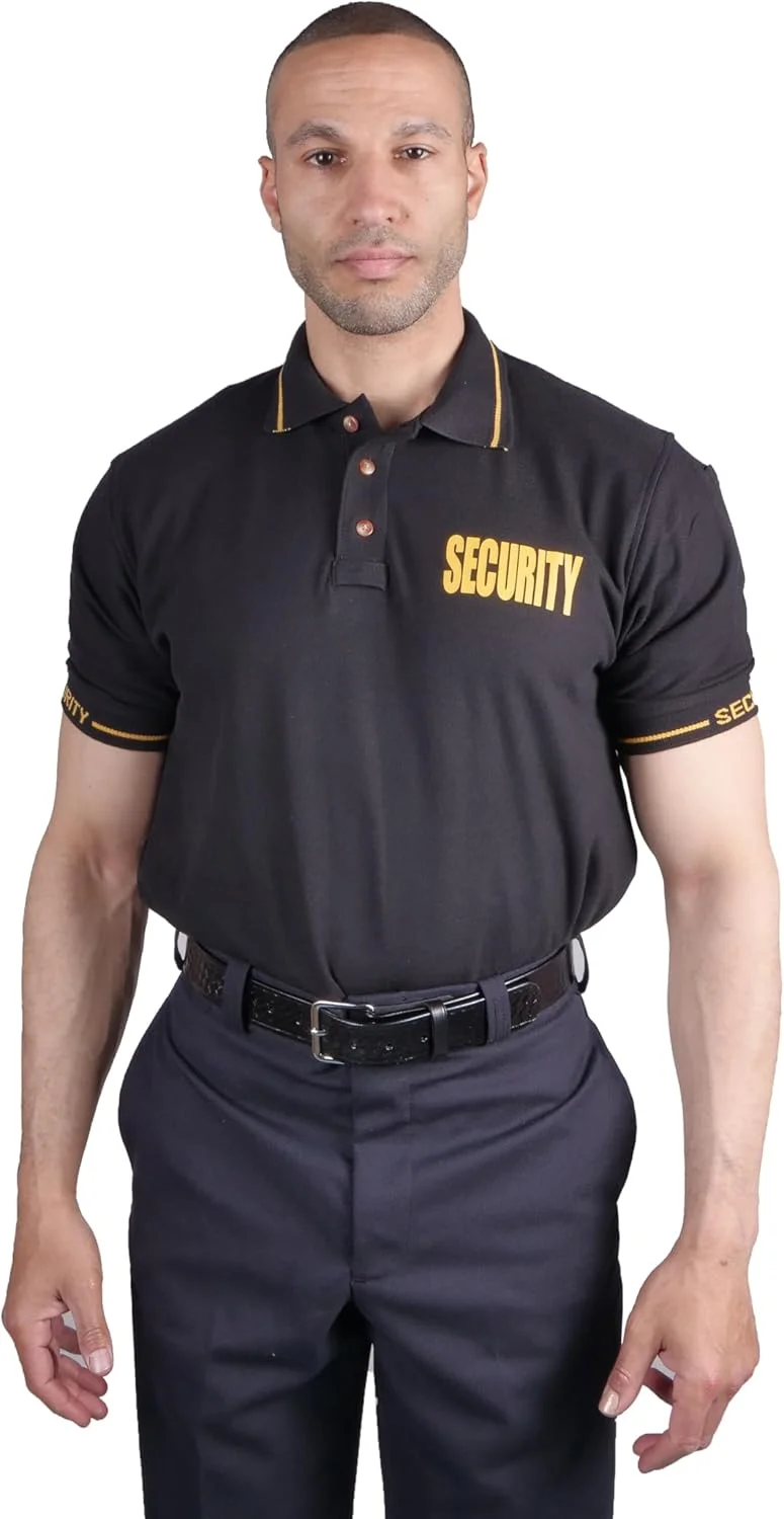 پولوشرت امنیتی تاکتیکی پلی کتان درجه یک با آستین ها و یقه های بافته شده امنیتی