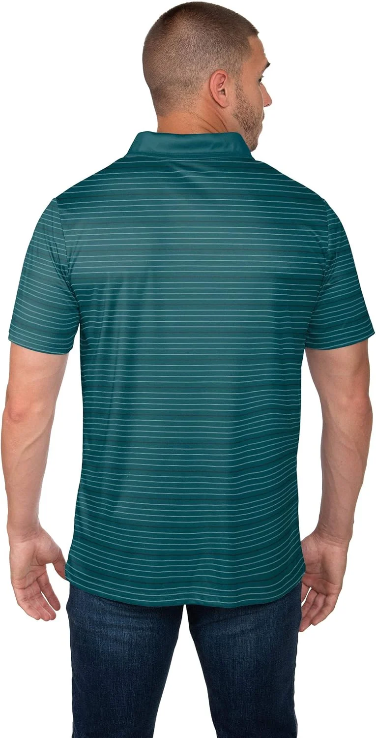 پولوشرت آستین کوتاه راه راه پلی استر با لوگوی تیم ان اف ال مردانه