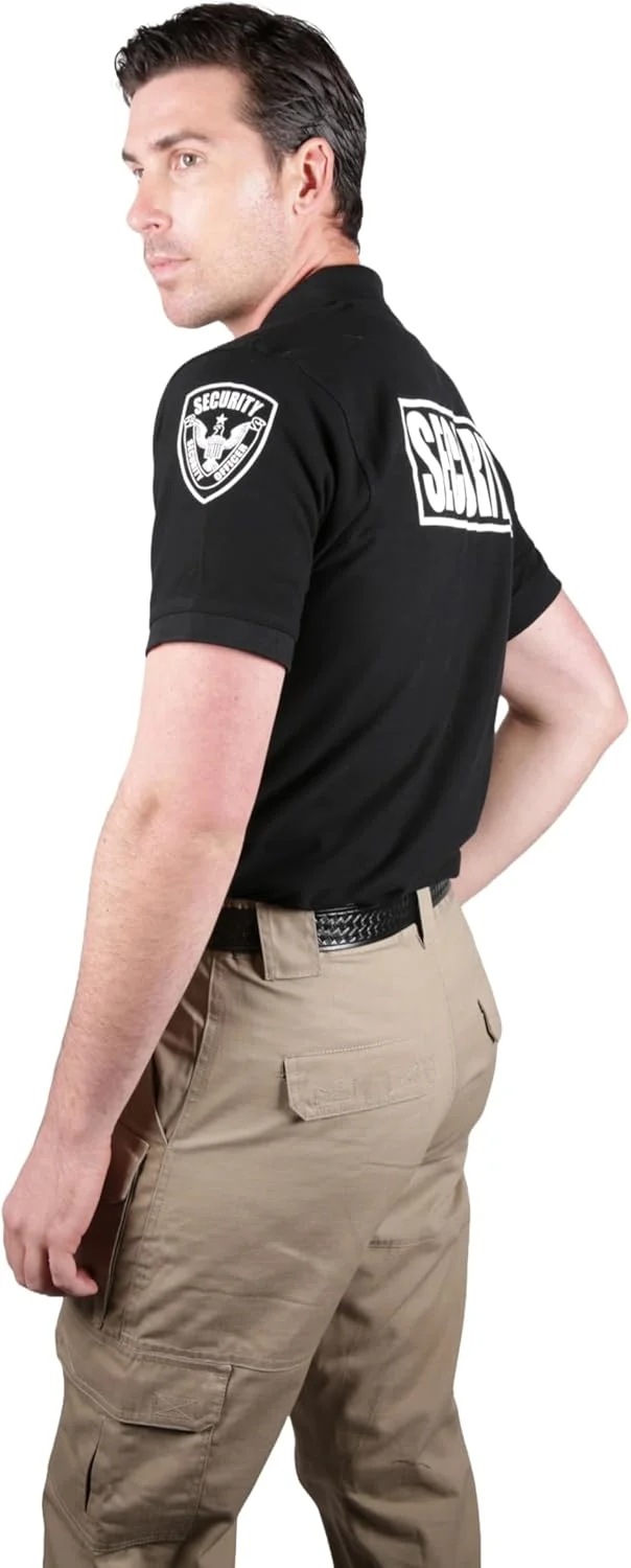 پولوشرت های امنیتی پلی کتان مشکی درجه یک