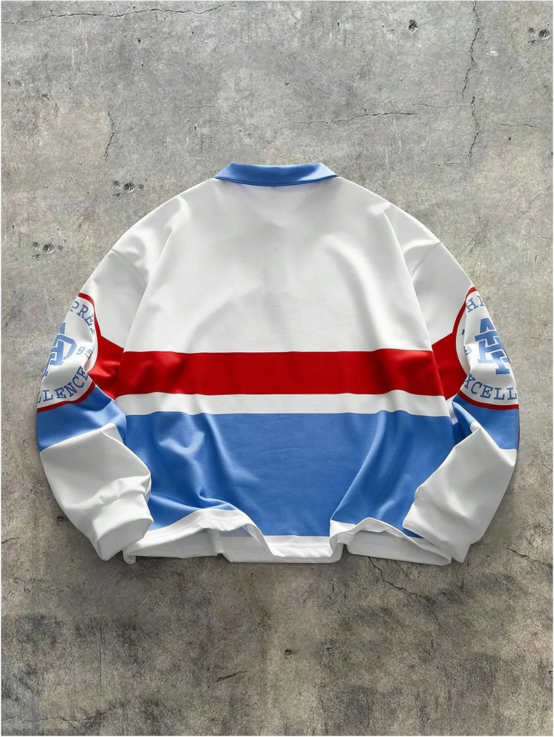 Floerns پیراهن مردانه گشاد طرح شماره، آستین بلند، دکمه دار، طرح گرافیکی خیابانی