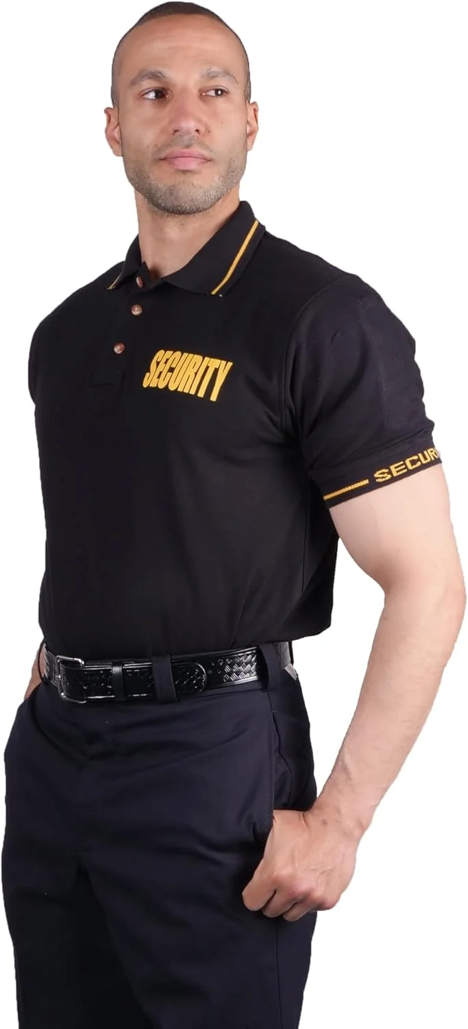 پولوشرت امنیتی تاکتیکی پلی کتان درجه یک با آستین ها و یقه های بافته شده امنیتی