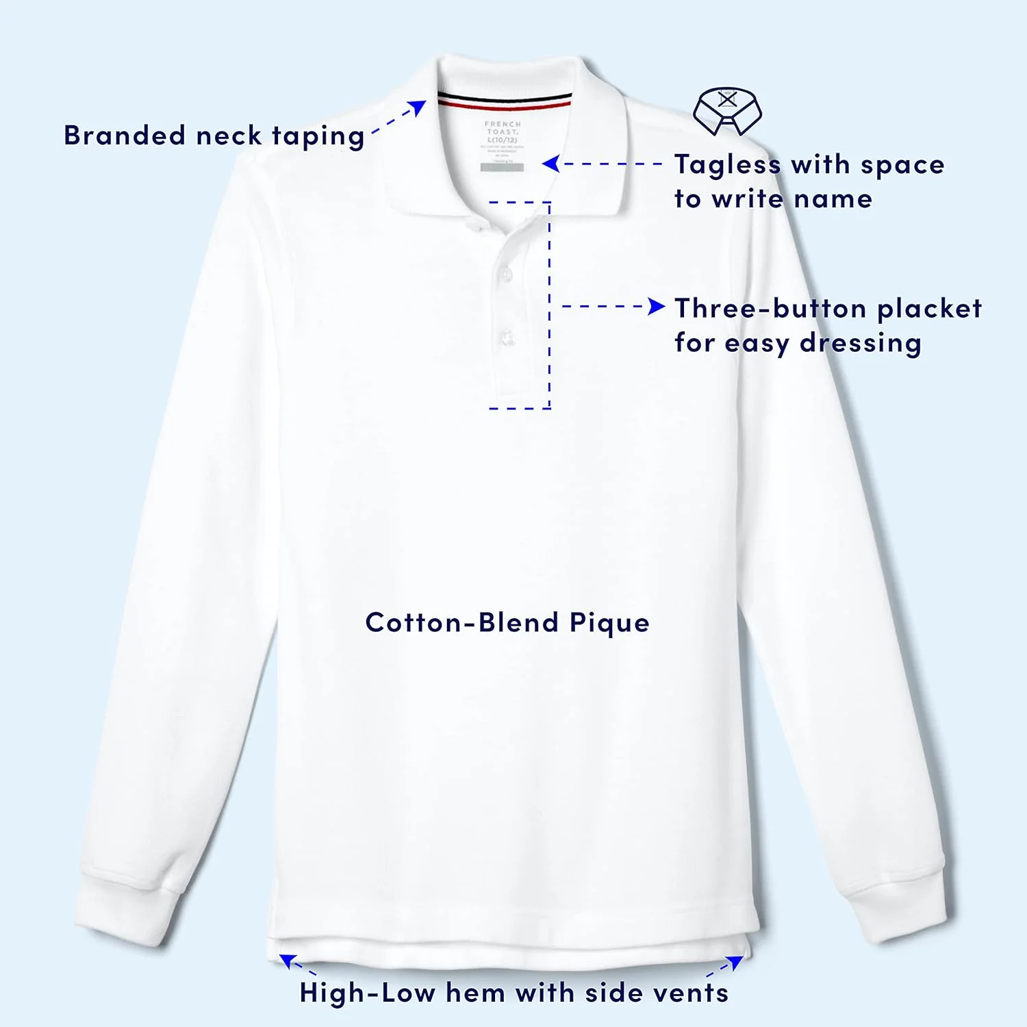 پولوشرت آستین بلند مردانه بافت پنبه ای