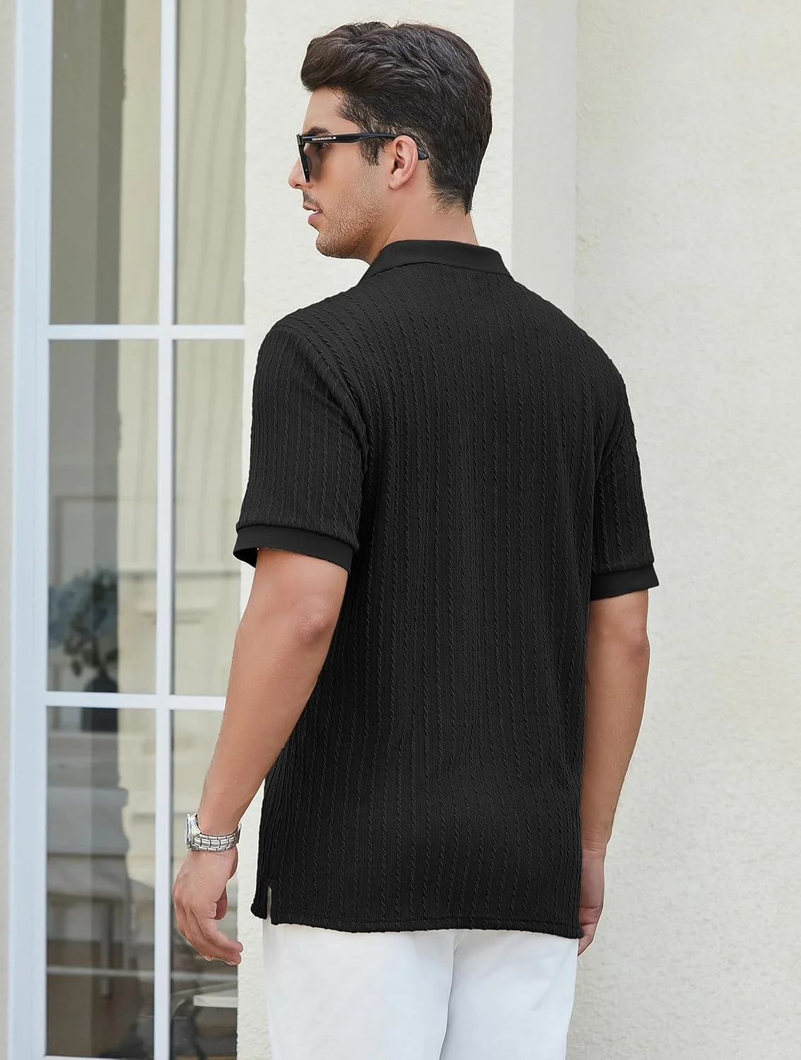 پیراهن های گلف مردانه Esabel.C آستین کوتاه با قابلیت خشک شدن سریع و ضد رطوبت