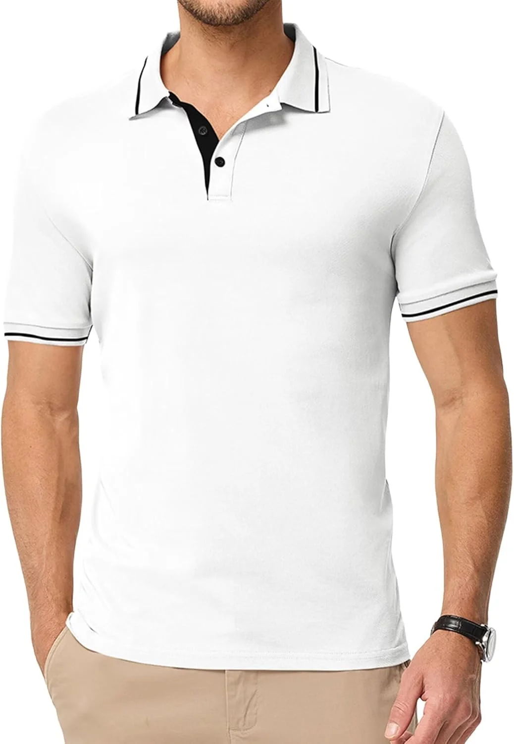 پولوشرت مردانه، مدل کلاسیک، دکمه دار، آستین کوتاه، تیشرت نخی پایه، مناسب گلف و کار پولوشرت مردانه، مدل کلاسیک، دکمه دار، آستین کوتاه، تیشرت نخی پایه، مناسب گلف و کار