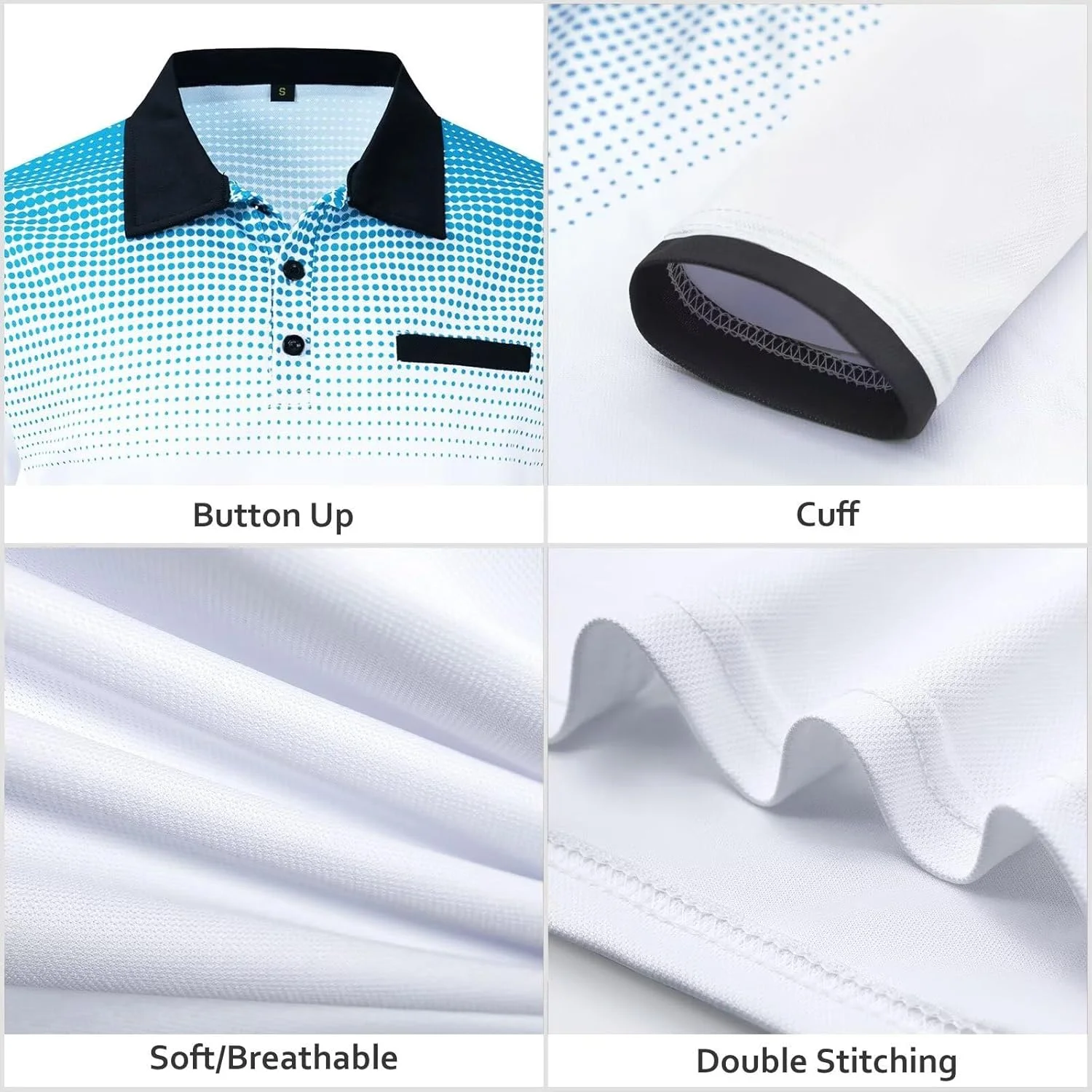 پولوشرت آستین بلند مردانه DEEX، پولوشرت های شیک و غیررسمی، پولوشرت گلف باریک با جیب