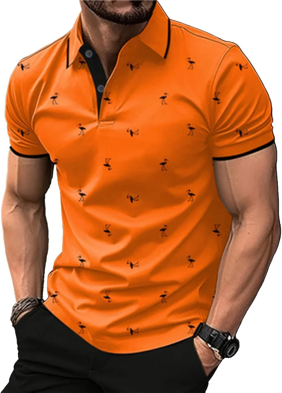 پولوشرت آستین کوتاه مردانه DEEX مدل 2025، تیشرت پولو غیر رسمی، رنگی، فیت باریک، مناسب تابستان و گلف