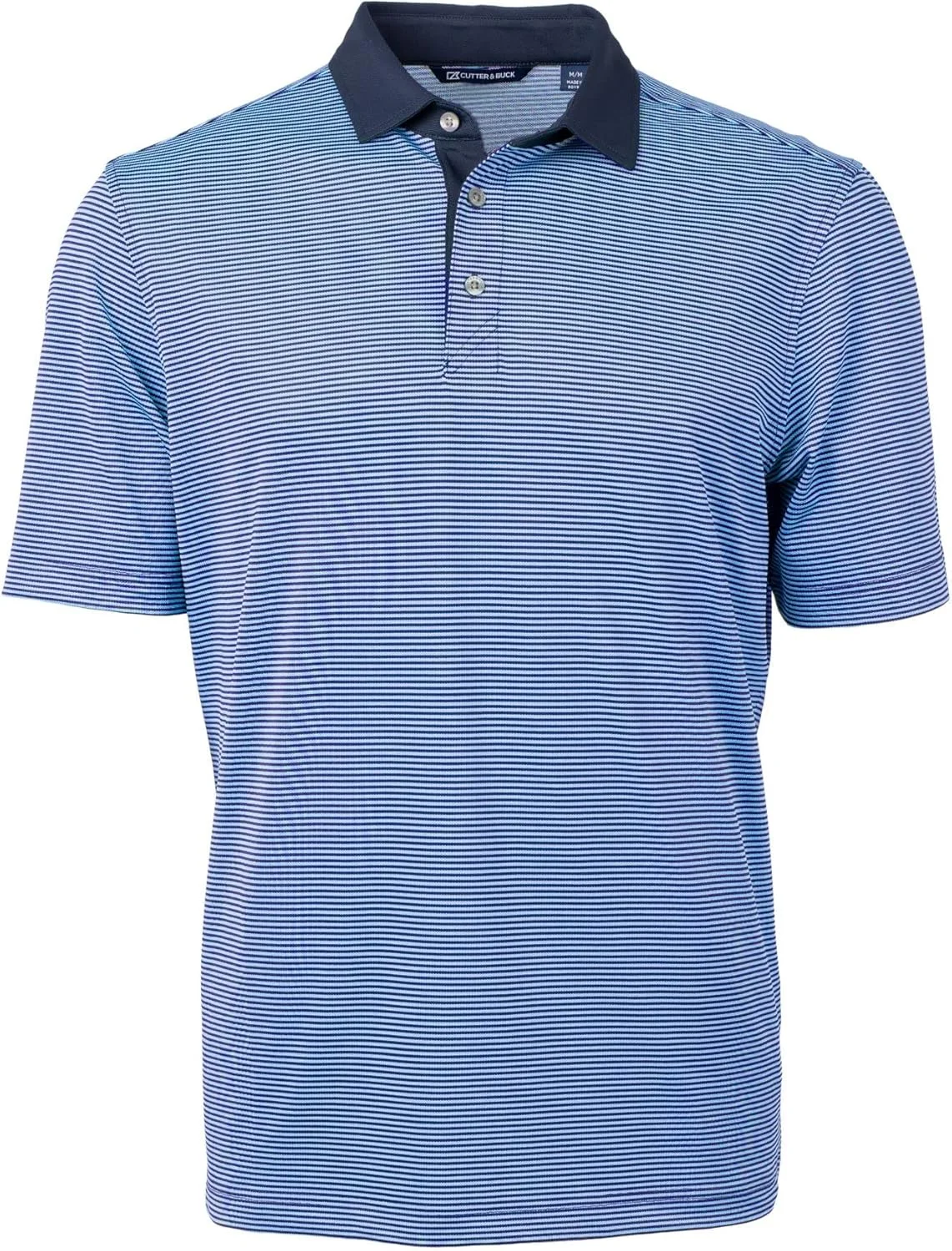 پولوشرت مردانه راه راه ریز دکمه دار بازیافتی کاتر اند باک ویرچو اکو پیک مناسب سایز بزرگ