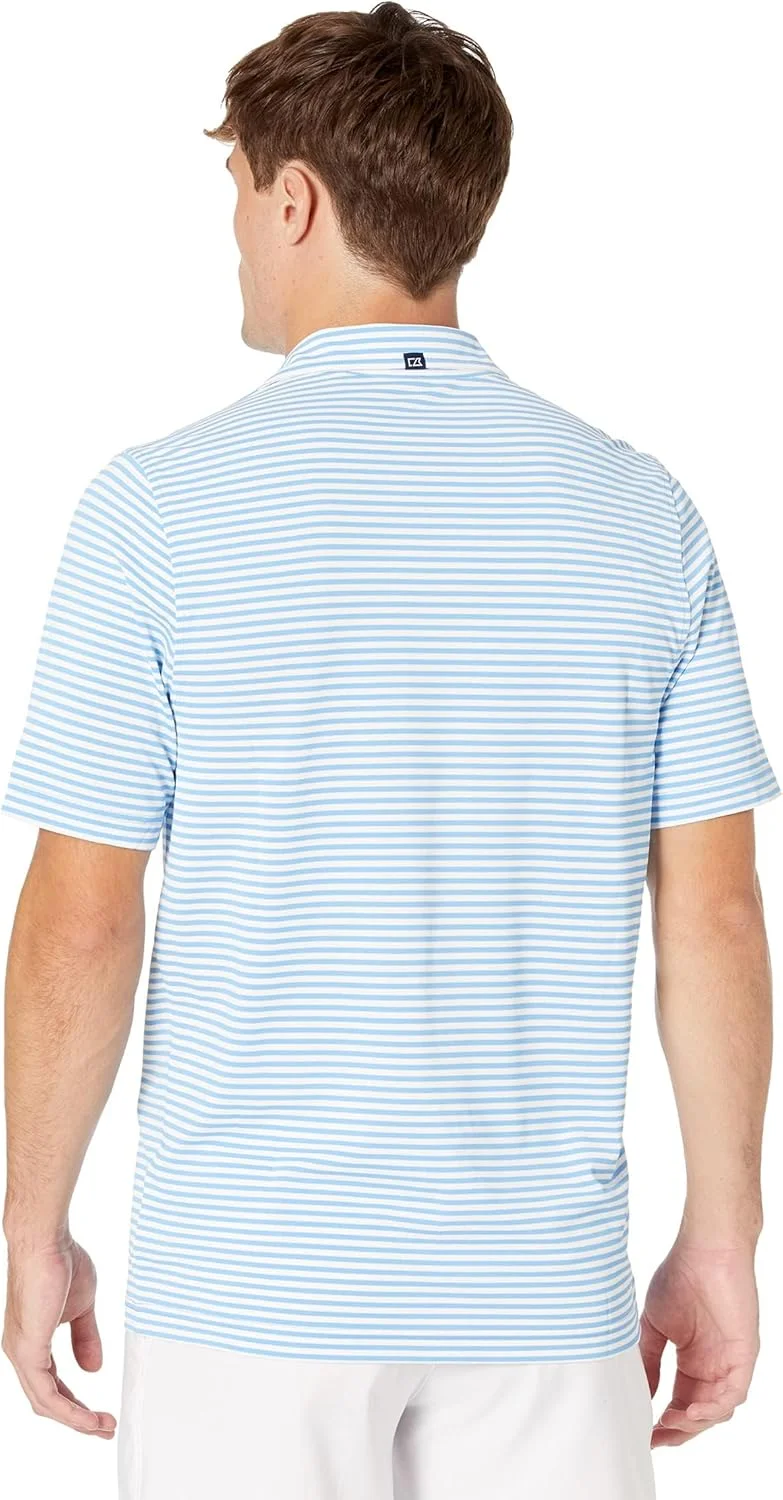 پولوشرت آستین کوتاه راه راه مردانه سایز بزرگ و قد بلند کاتر اند باک مدل Virtue Eco Pique بازیافتی