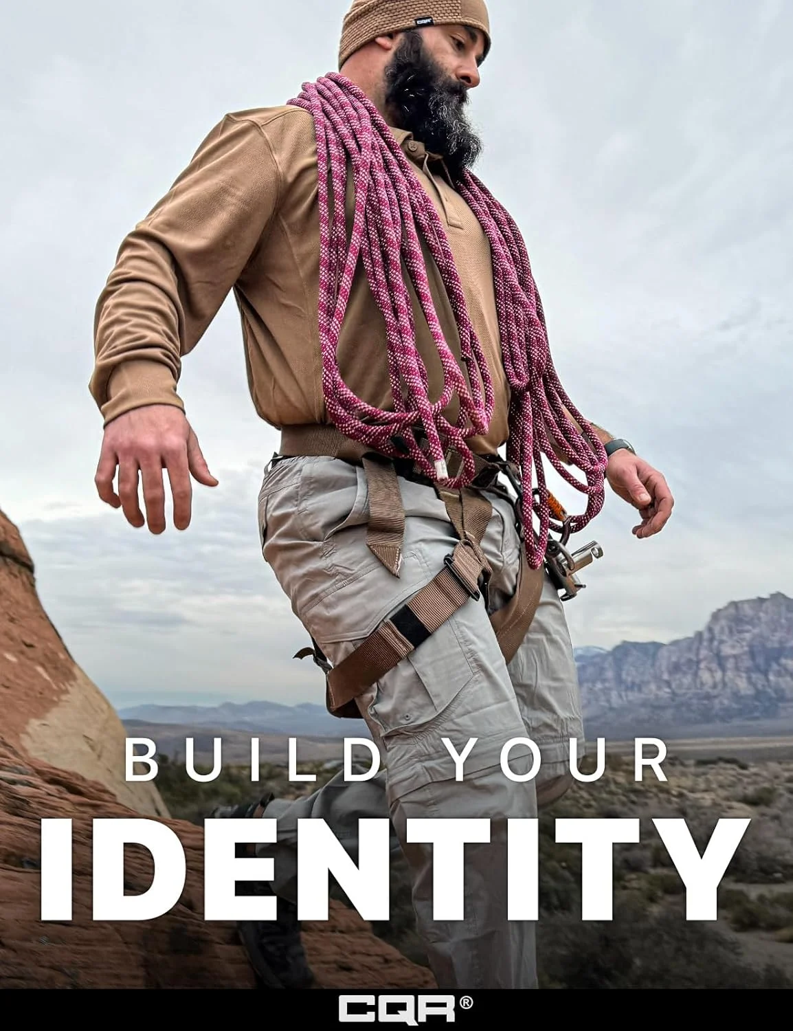 پولوشرت مردانه CQR، آستین بلند، پیراهن تاکتیکال، پیراهن پیکه UPF 50+ مناسب فضای باز، پیراهن گلف سبک وزن با قابلیت خشک شدن سریع