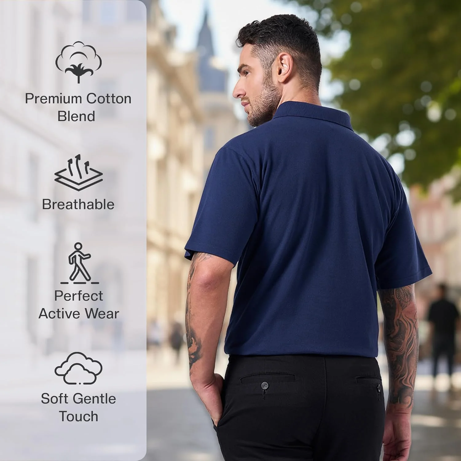 پولوشرت های مردانه پنبه ای کینگ - پولوشرت آستین کوتاه مردانه دکمه دار - فیت معمولی، تیشرت تابستانی پیکوئه - سایز S تا 3XL