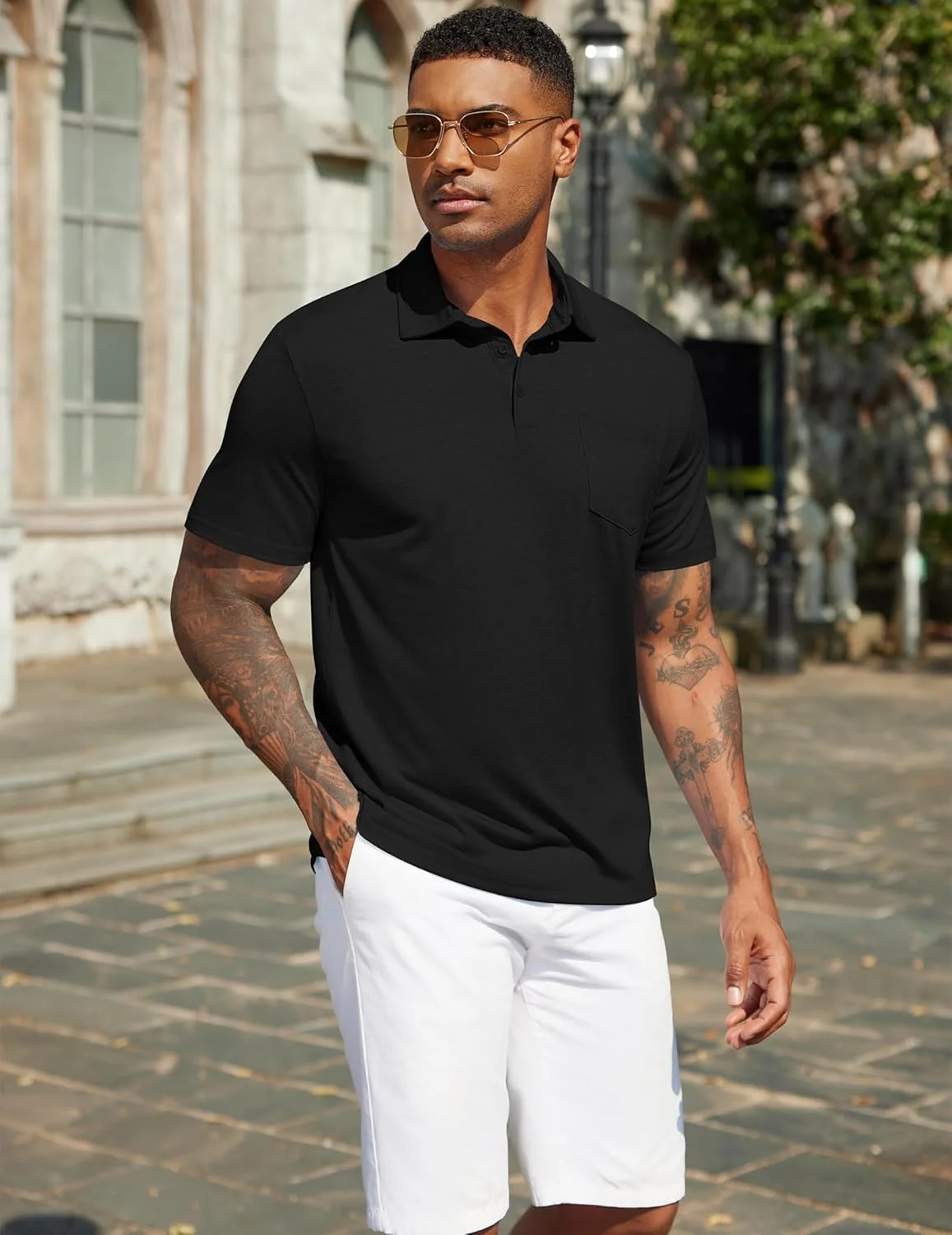 پولوشرت مردانه آستین کوتاه، تیشرت یقه دار رنگ ثابت پایه، تیشرت شیک تابستانی پولوشرت مردانه آستین کوتاه، تیشرت یقه دار رنگ ثابت پایه، تیشرت شیک تابستانی