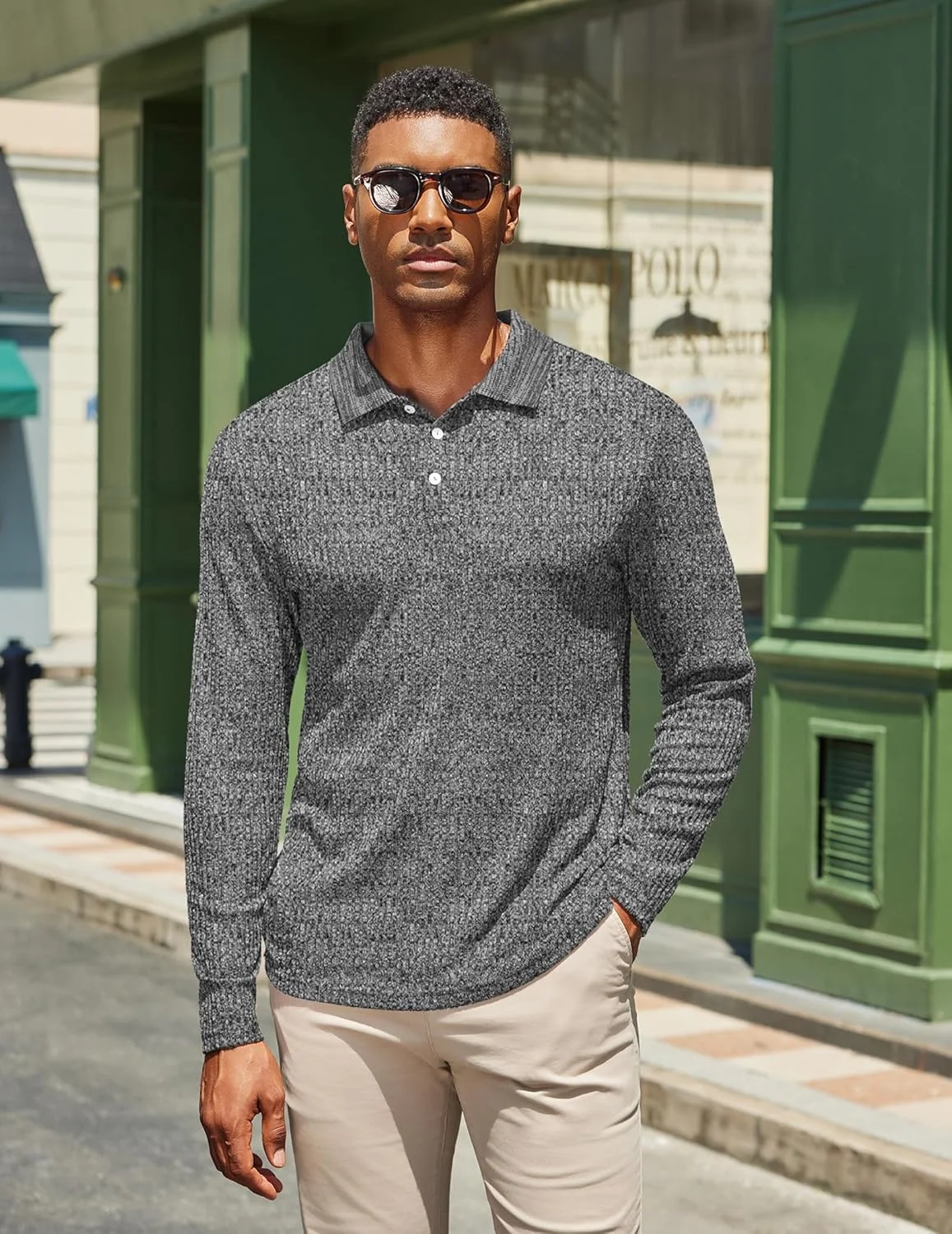 تی شرت آستین بلند بافتنی مردانه