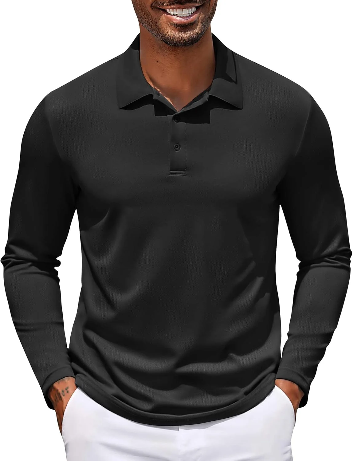 پیراهن پولو آستین بلند مردانه، ضد رطوبت، مناسب گلف، محافظت در برابر آفتاب، مناسب کار