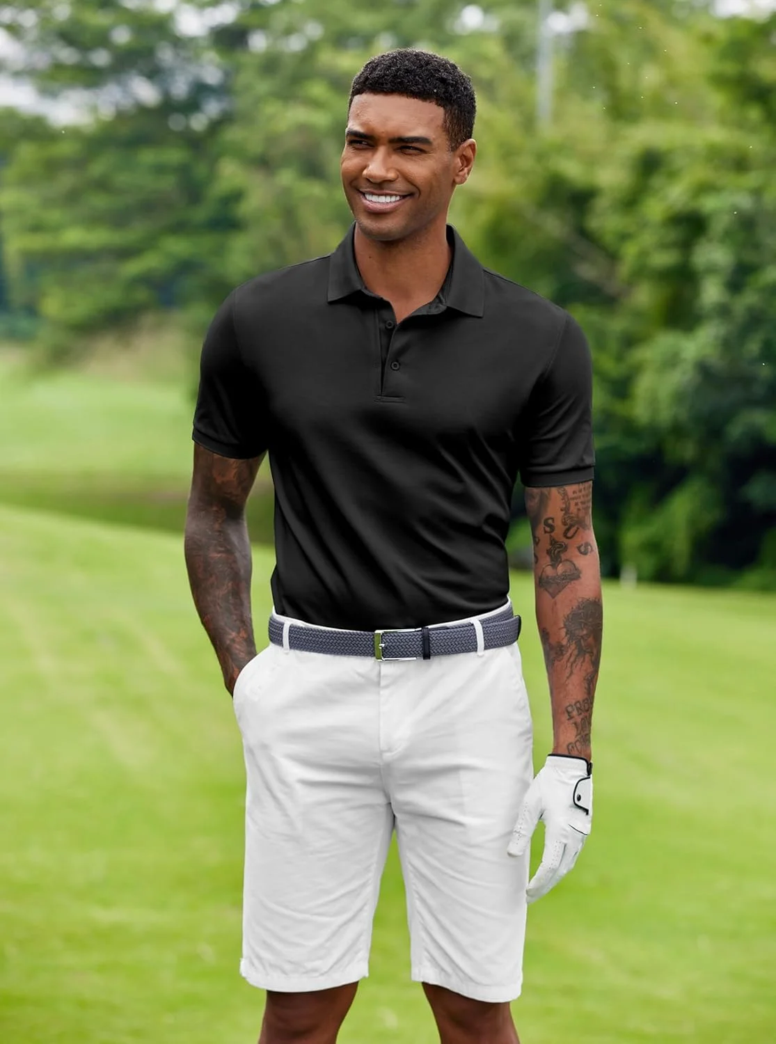 تی شرت پولو مردانه آستین کوتاه، رطوبت گیر، خشک شونده سریع، مناسب گلف، تنیس و ورزش تی شرت پولو مردانه آستین کوتاه، رطوبت گیر، خشک شونده سریع، مناسب گلف، تنیس و ورزش