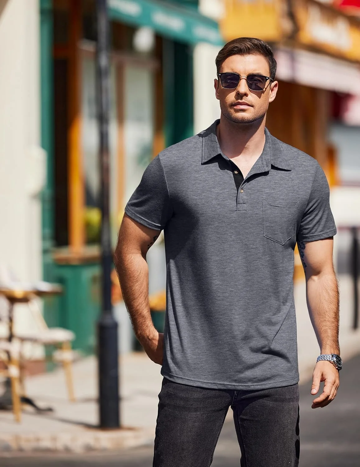 پیراهن پولو آستین کوتاه مردانه کوفندی، پیراهن های یقه دار تابستانی غیر رسمی، تی شرت دکمه دار، پیراهن های گلف کلاسیک پیراهن پولو آستین کوتاه مردانه کوفندی، پیراهن های یقه دار تابستانی غیر رسمی، تی شرت دکمه دار، پیراهن های گلف کلاسیک