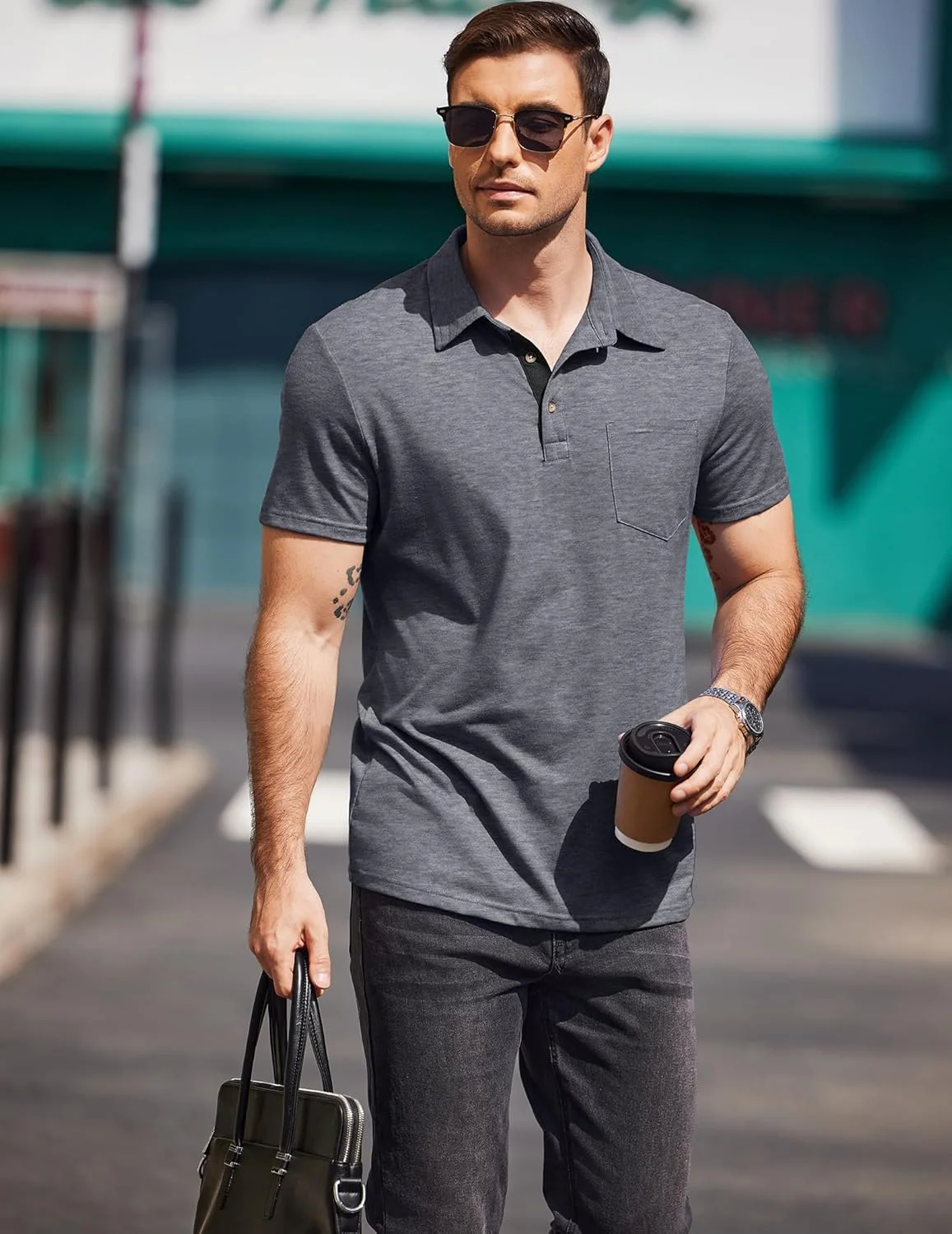 پیراهن پولو آستین کوتاه مردانه کوفندی، پیراهن های یقه دار تابستانی غیر رسمی، تی شرت دکمه دار، پیراهن های گلف کلاسیک پیراهن پولو آستین کوتاه مردانه کوفندی، پیراهن های یقه دار تابستانی غیر رسمی، تی شرت دکمه دار، پیراهن های گلف کلاسیک