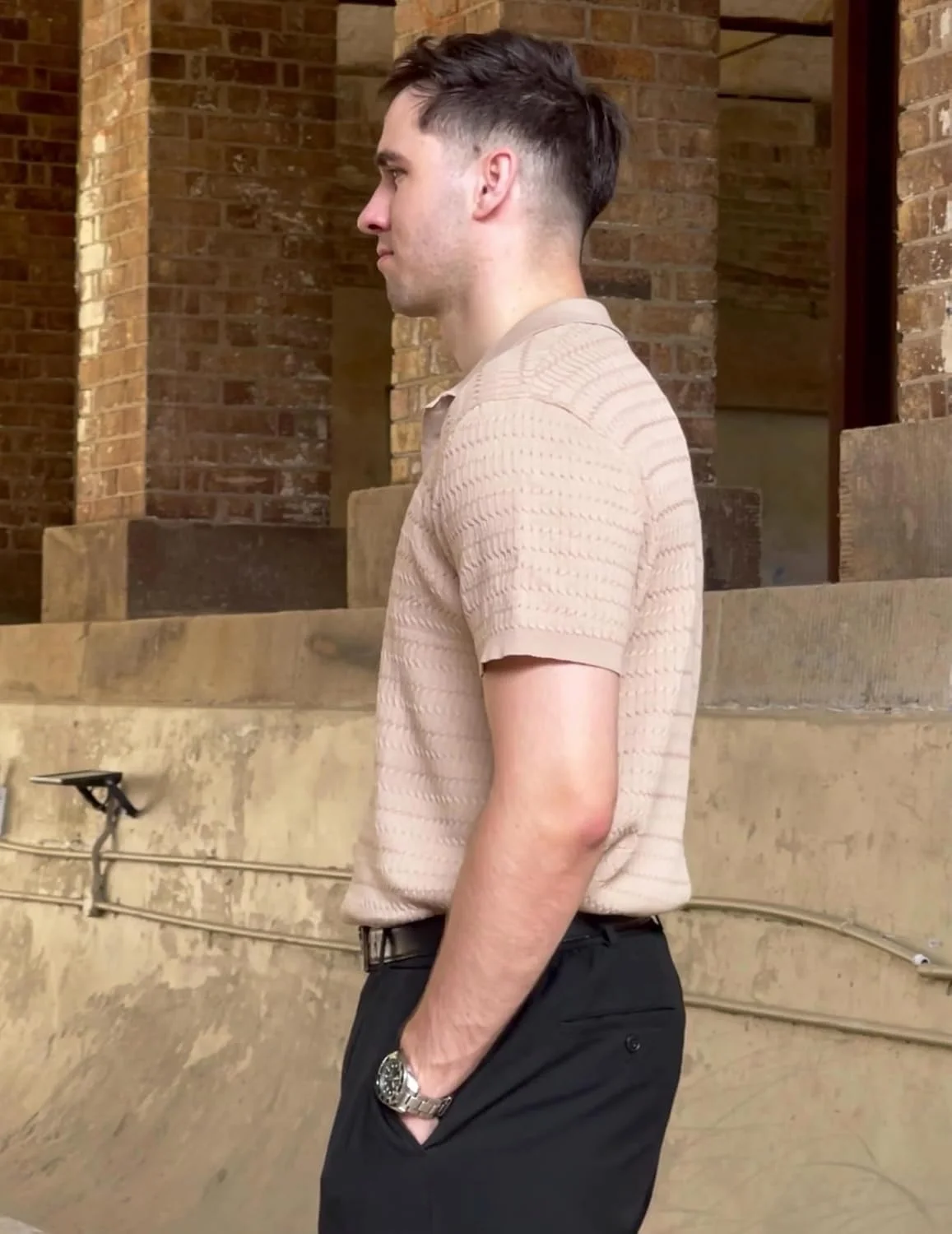 COOFANDY Mens Knit Polo Shirt Short Sleeve Vintage Textured Casual Golf Shirts Summer Beach Top