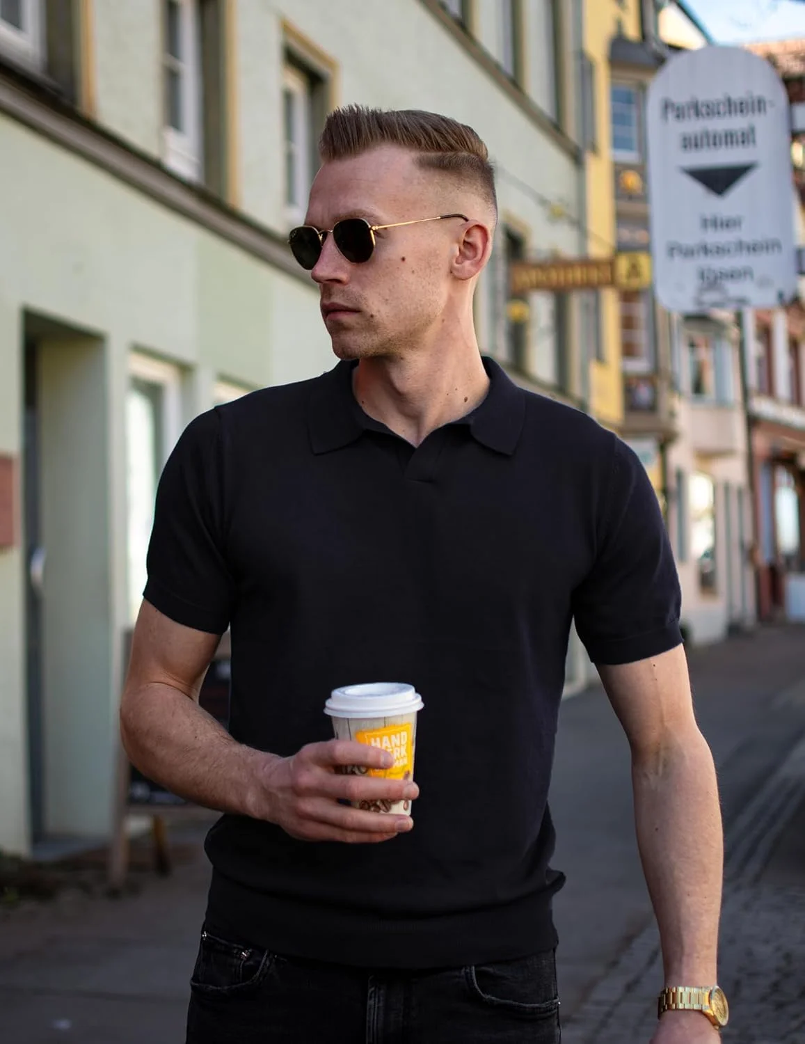 پولوشرت بافتنی مردانه COOFANDY، یقه هفت، آستین کوتاه، کشی، مناسب گلف و استفاده روزمره