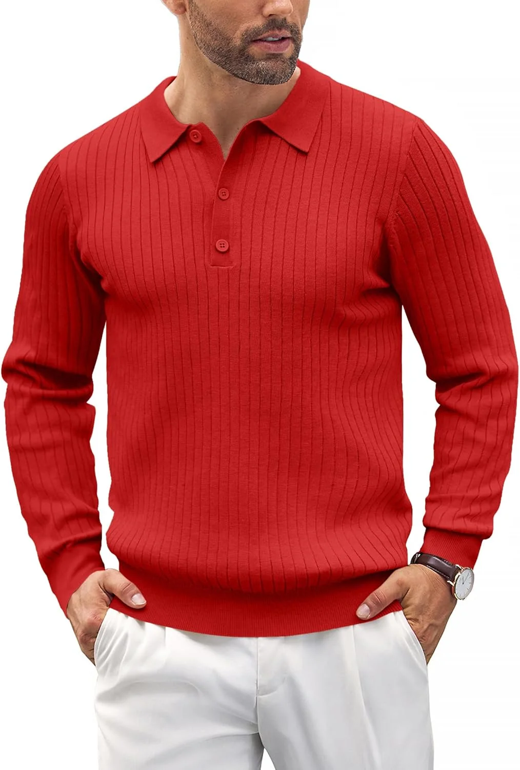 پلیور بافتنی آستین بلند مردانه COOFANDY، پلیور زمستانی، پلیور غیر رسمی، ژاکت پایه