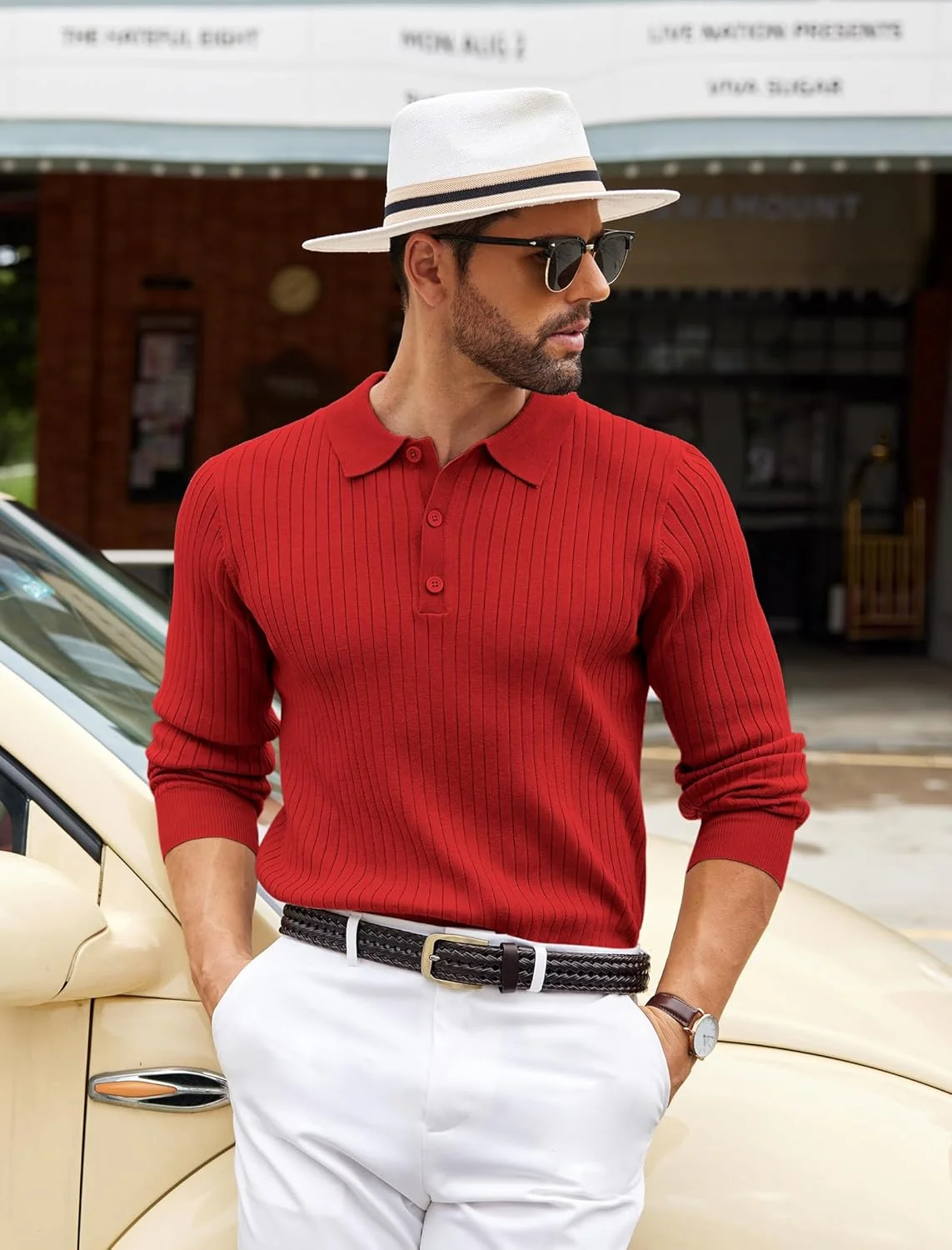 پلیور بافتنی آستین بلند مردانه COOFANDY، پلیور زمستانی، پلیور غیر رسمی، ژاکت پایه