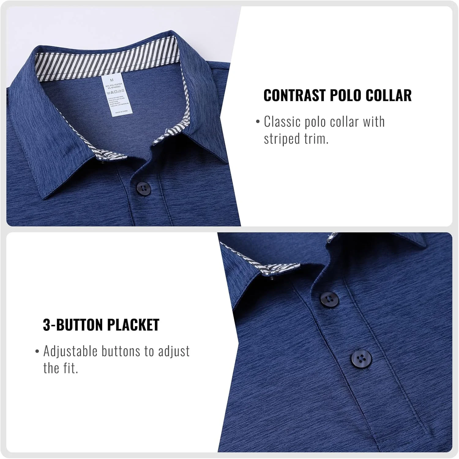 ست سه تایی پولوشرت مردانه Cimic آستین کوتاه، مناسب تنیس، خشکشونده سریع، عملکرد ورزشی، رطوبتگیر، یقه دار ست سه تایی پولوشرت مردانه Cimic آستین کوتاه، مناسب تنیس، خشکشونده سریع، عملکرد ورزشی، رطوبتگیر، یقه دار