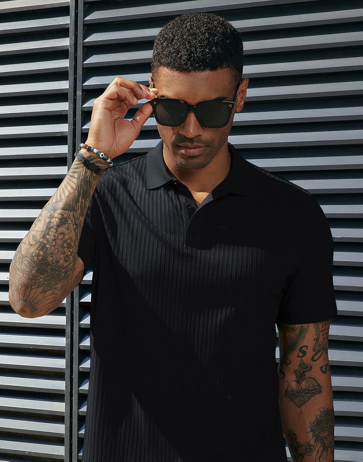 تی شرت پولو آستین کوتاه مردانه با بافت پیراهنی، کشی و ضد چروک تی شرت پولو آستین کوتاه مردانه با بافت پیراهنی، کشی و ضد چروک