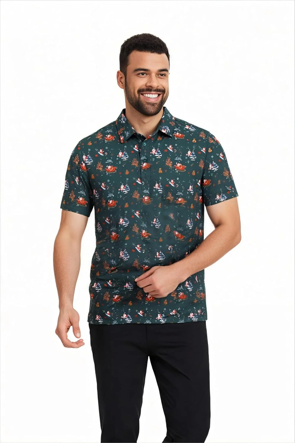 پولوشرت آستین کوتاه مردانه طرح دار و خنک مناسب گلف پولوشرت آستین کوتاه مردانه طرح دار و خنک مناسب گلف