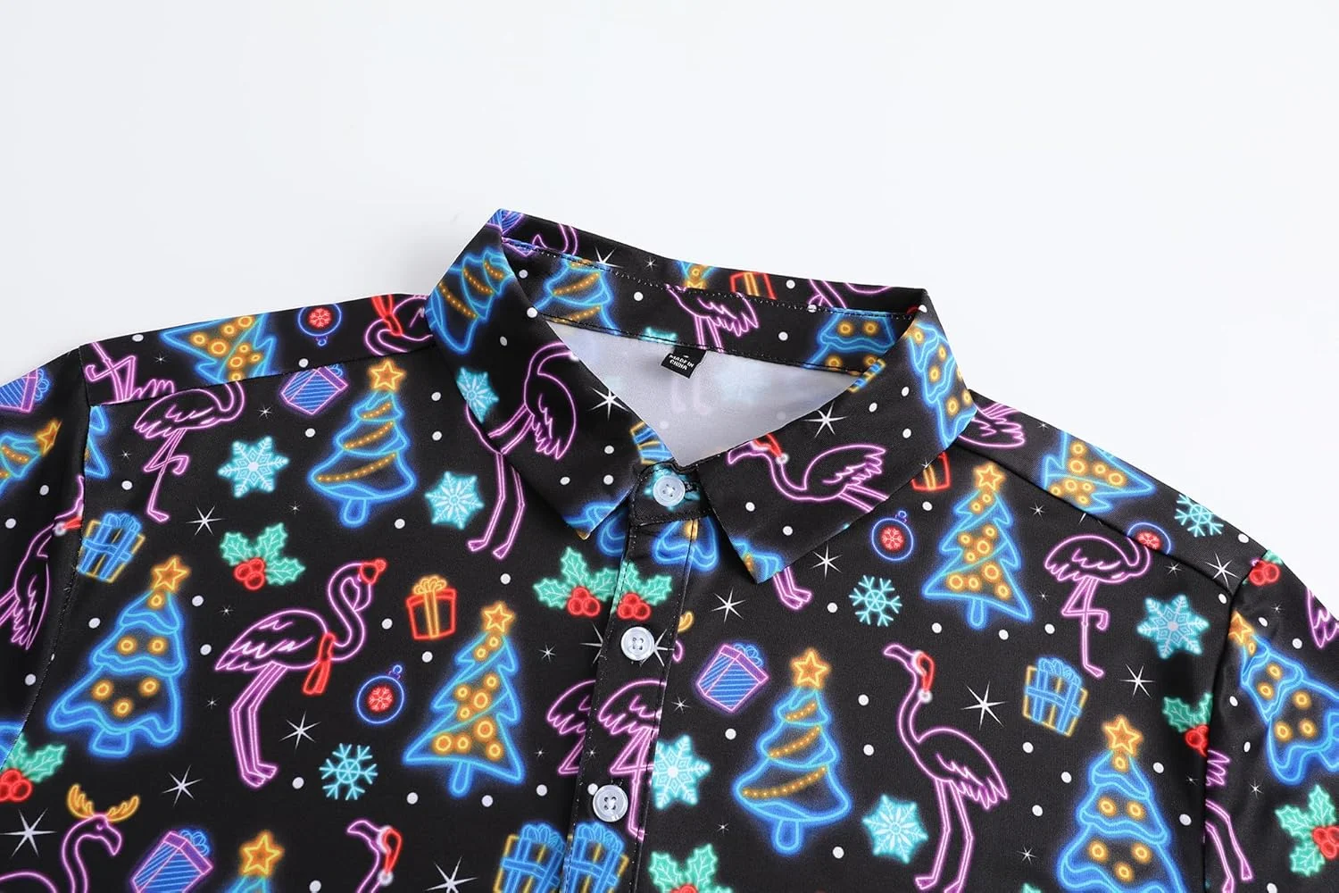 پولوشرت آستین کوتاه مردانه با طرح کریسمس و مناسب گلف