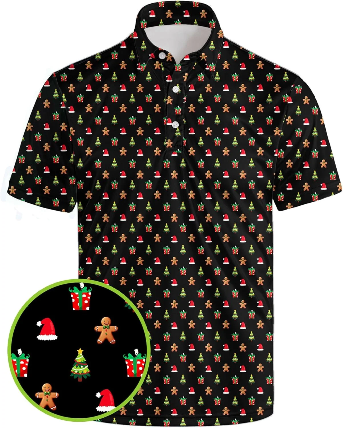 پولوشرت های گلف مردانه با طرح های چاپی سرگرم کننده، آستین کوتاه، خشک شونده سریع و عملکرد بالا با قابلیت جذب رطوبت