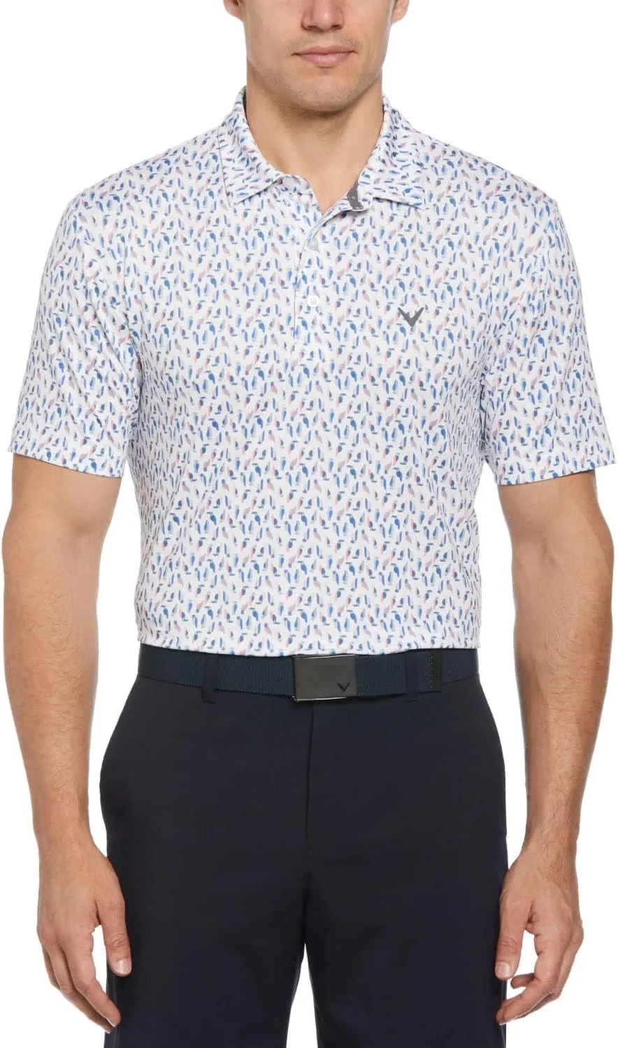 پولوشرت آستین کوتاه مردانه کالاوی مدل Swing Tech با قابلیت تهویه هوا، جذب رطوبت و بافت دار