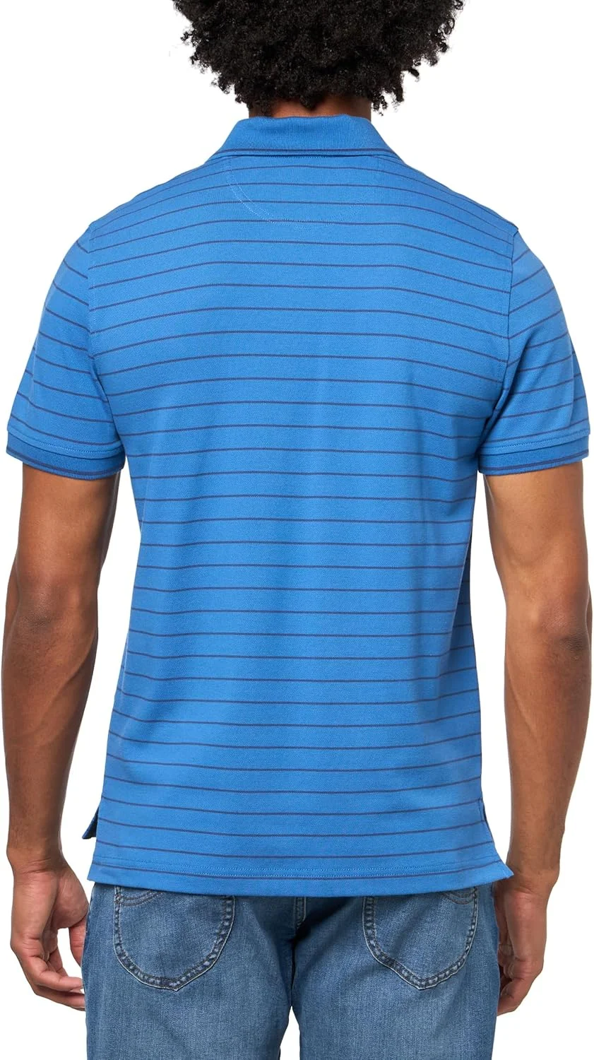 پولوشرت آستین کوتاه مردانه بروکس برادرز با لوگو و پارچه کشی پنبه ای