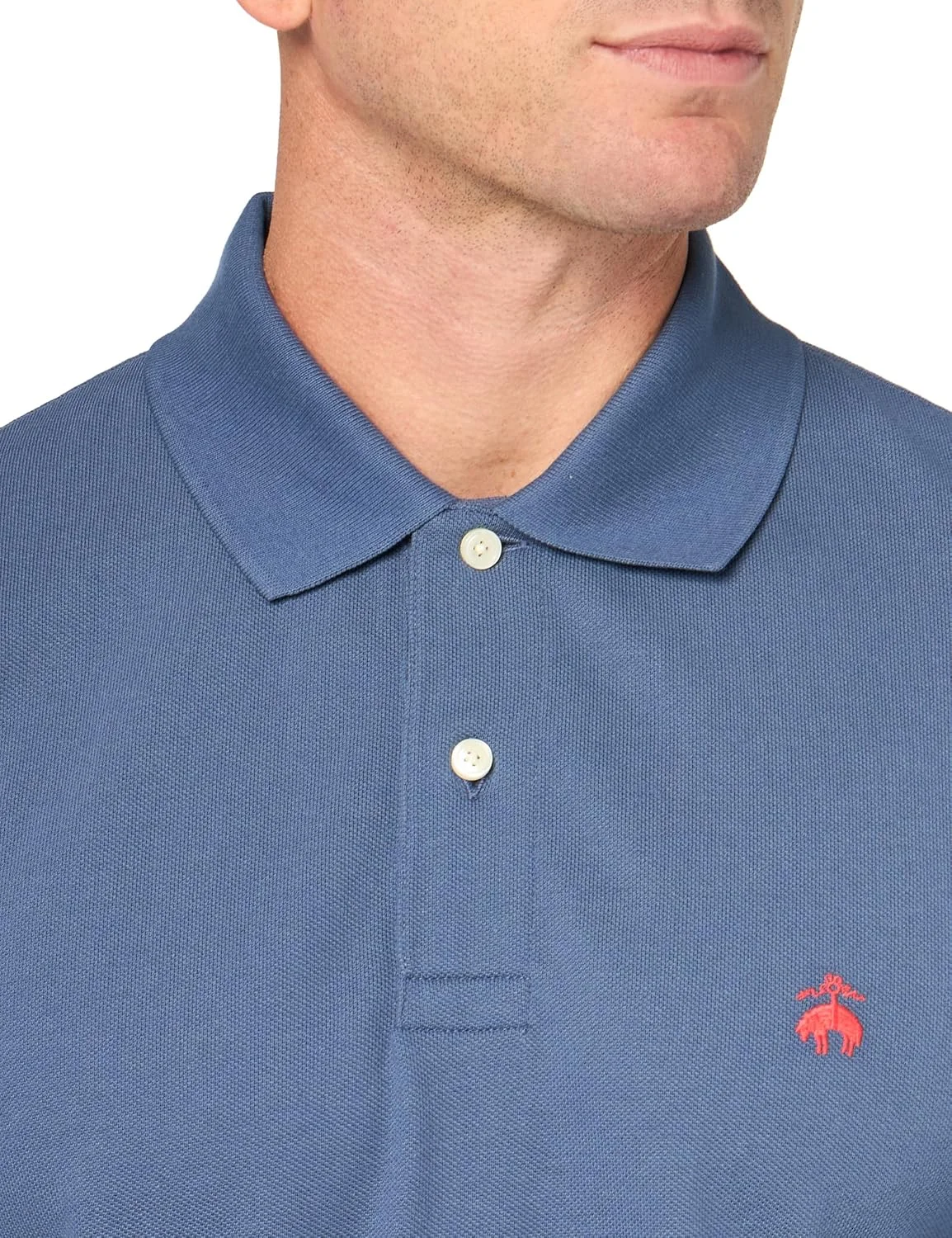 پولوشرت آستین بلند مردانه بروکس برادرز، پنبه‌ای پیک با لوگو