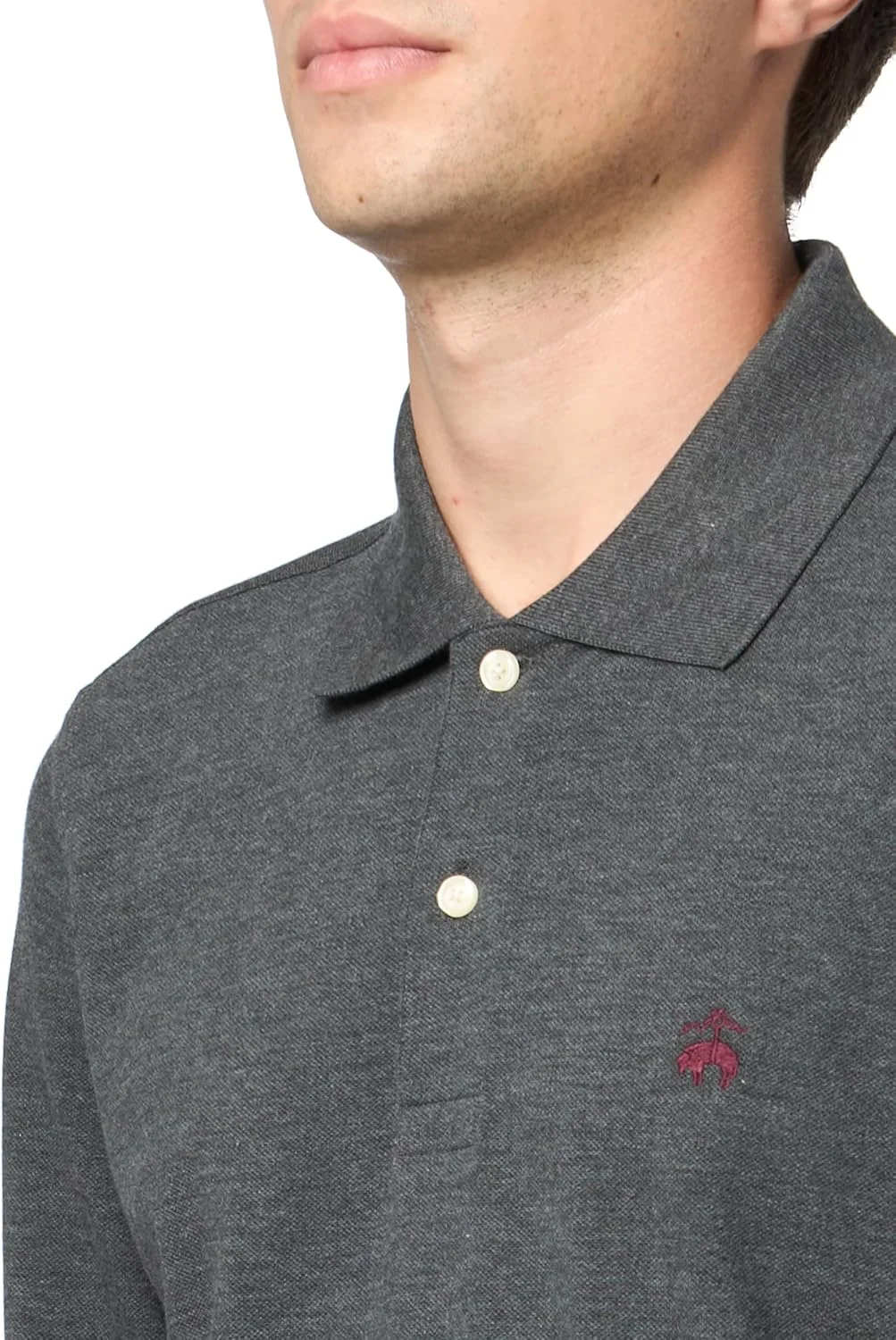 پولوشرت آستین بلند مردانه بروکس برادرز پنبه سوپیما کشی با لوگو پولوشرت آستین بلند مردانه بروکس برادرز پنبه سوپیما کشی با لوگو