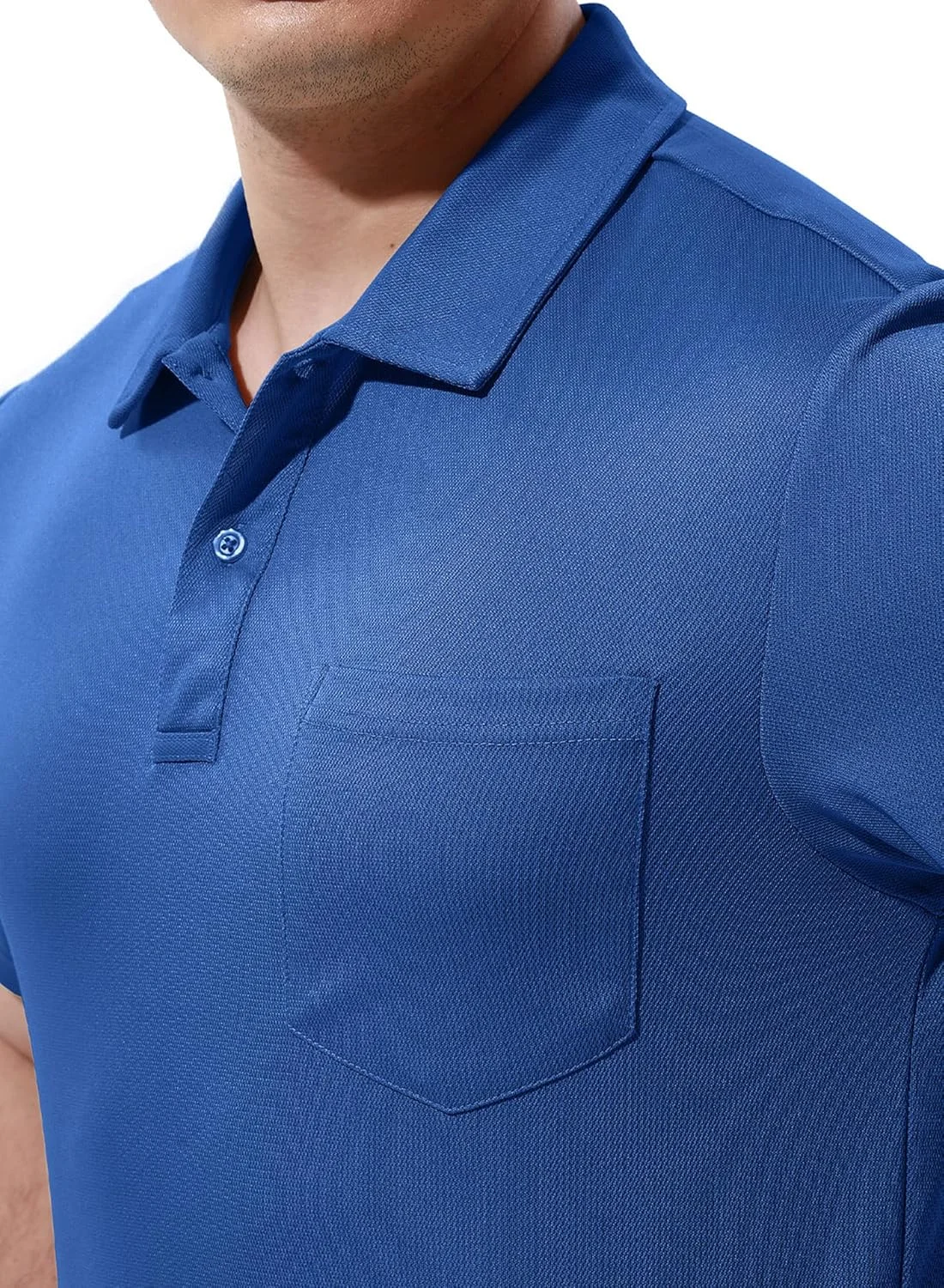 پولوشرت مردانه BASUDAM با جیب، آستین کوتاه و عملکرد سریع خشک‌شونده