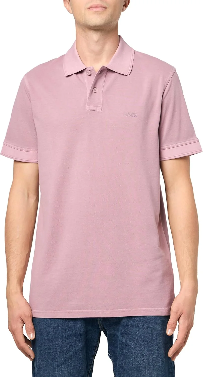 پولوشرت مردانه BOSS آستین کوتاه مدل Basic Pique
