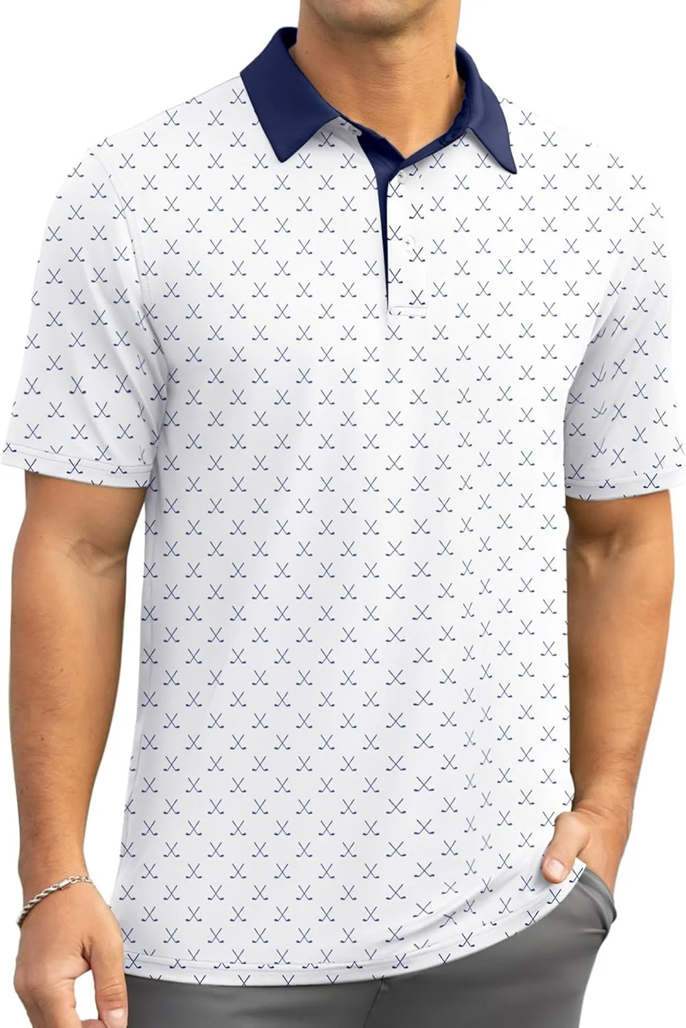 پولوشرت آستین کوتاه مردانه Askdeer، با قابلیت خشک شدن سریع و ضد رطوبت، مناسب گلف و استفاده روزمره