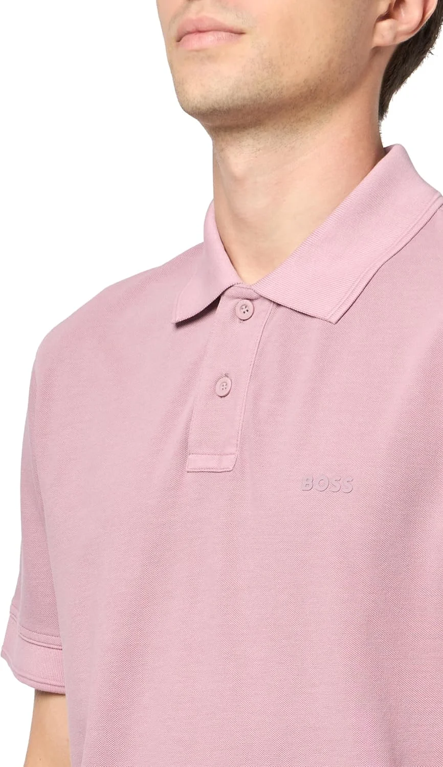 پولوشرت مردانه BOSS آستین کوتاه مدل Basic Pique