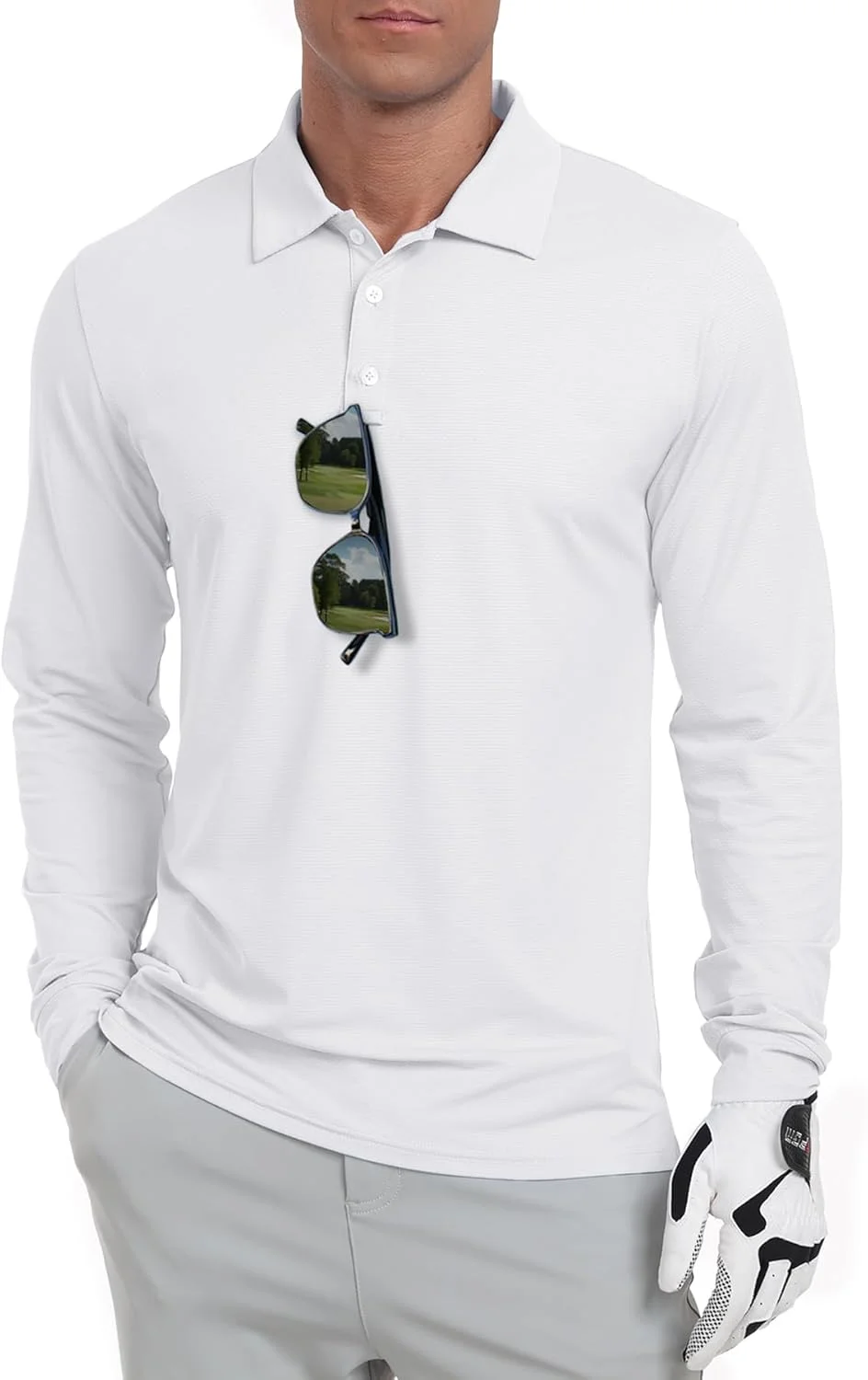 پولوشرت آستین بلند مردانه Askdeer، محافظت در برابر اشعه ماوراء بنفش 50+، پیراهن یقه دار با عملکرد بالا، تیشرت سبک و خنک مناسب تابستان با قابلیت خشک شدن سریع