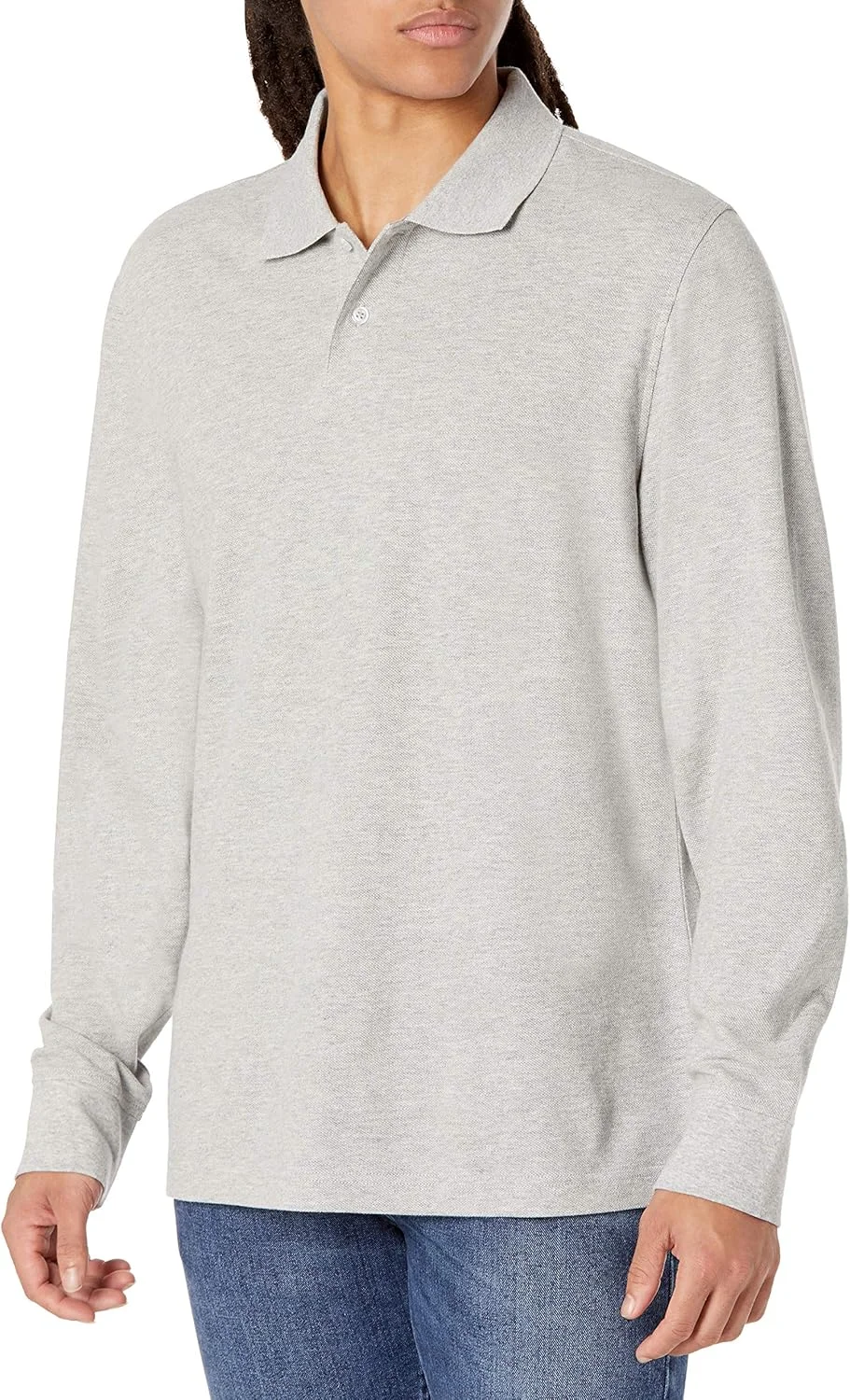پولوشرت آستین بلند مردانه آمازون اسنشیالز با یقه، مدل کلاسیک پیراهن پیکه