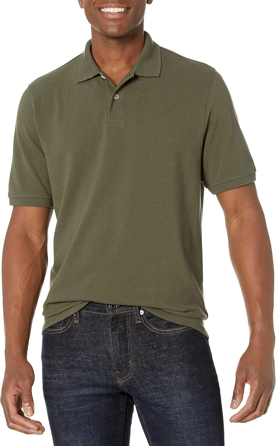 پولوشرت مردانه پنبه ای آمازون اسنشیالز با برش معمولی (موجود در سایزهای بزرگ)