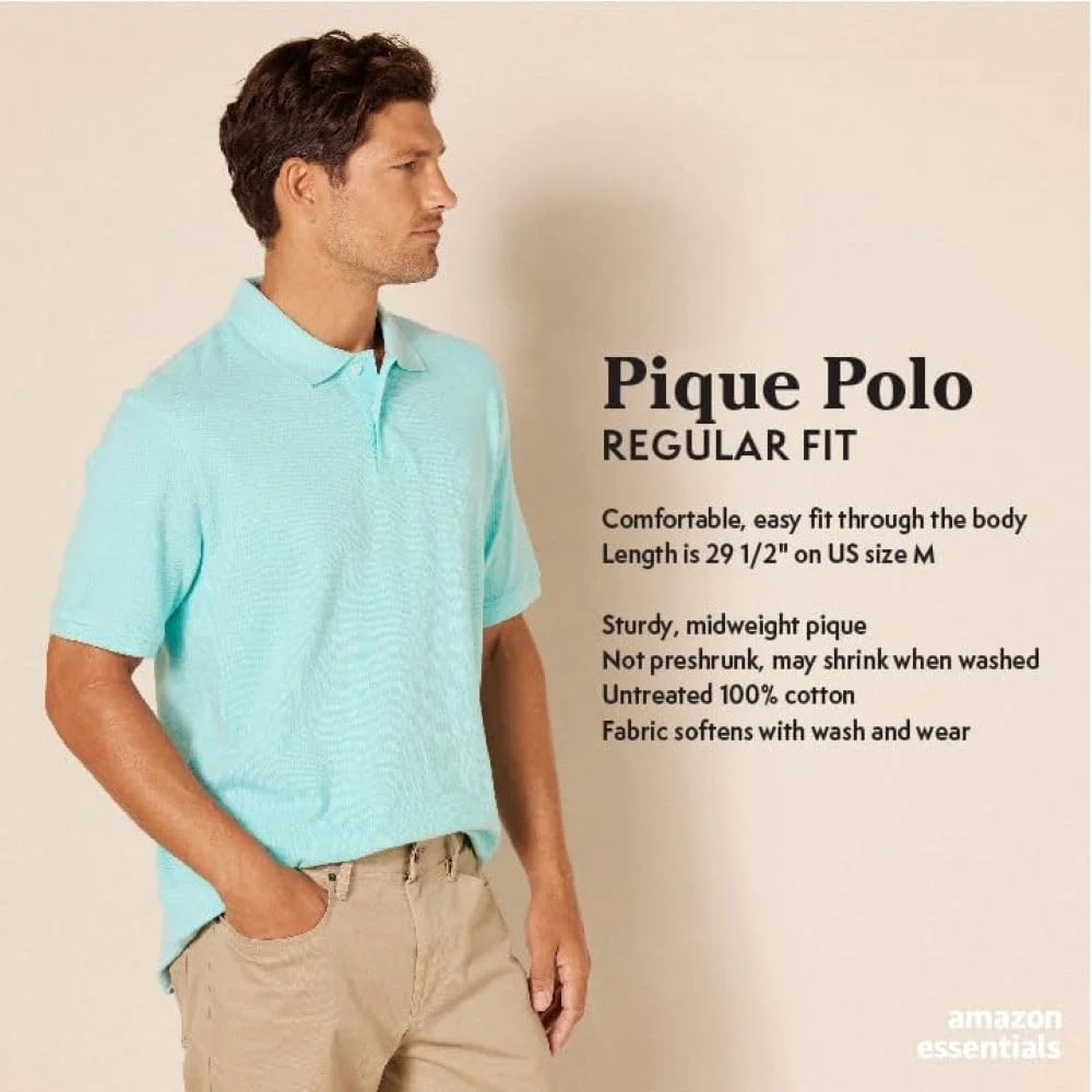 پولوشرت مردانه پنبه ای آمازون اسنشیالز با برش معمولی (موجود در سایزهای بزرگ) پولوشرت مردانه پنبه ای آمازون اسنشیالز با برش معمولی (موجود در سایزهای بزرگ)