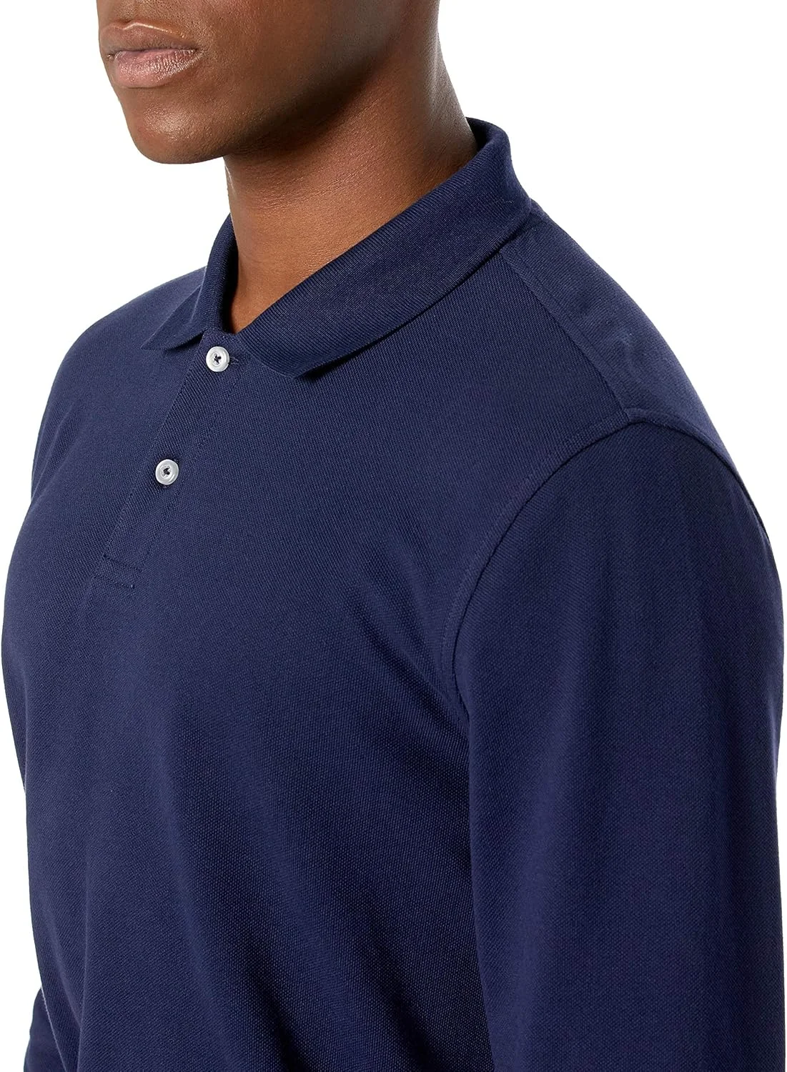 پولوشرت آستین بلند مردانه آمازون اسنشیالز، مدل اسلیم فیت پیiqué
