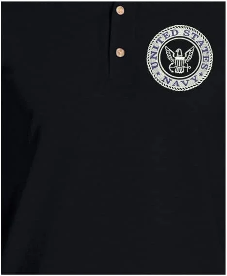 تی شرت پولو مردانه با طرح گلدوزی نیروی دریایی ایالات متحده آمریکا