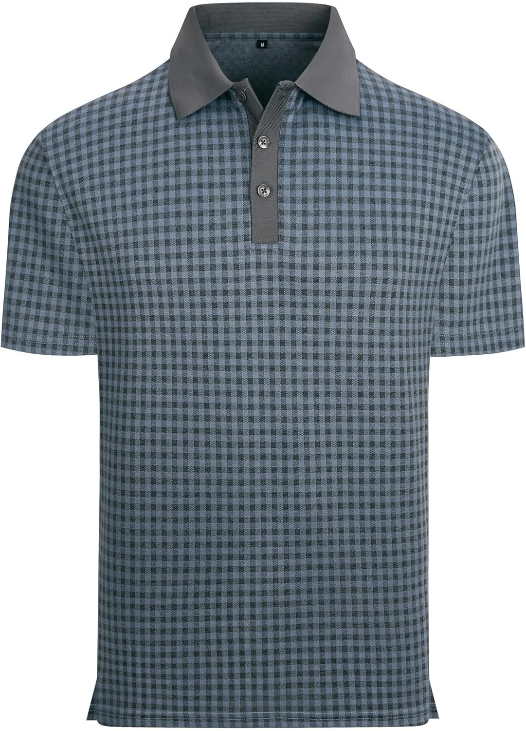 پیراهن پولو مردانه الکس واندو با طرح چهارخانه، یقه دکمه دار و آستین کوتاه