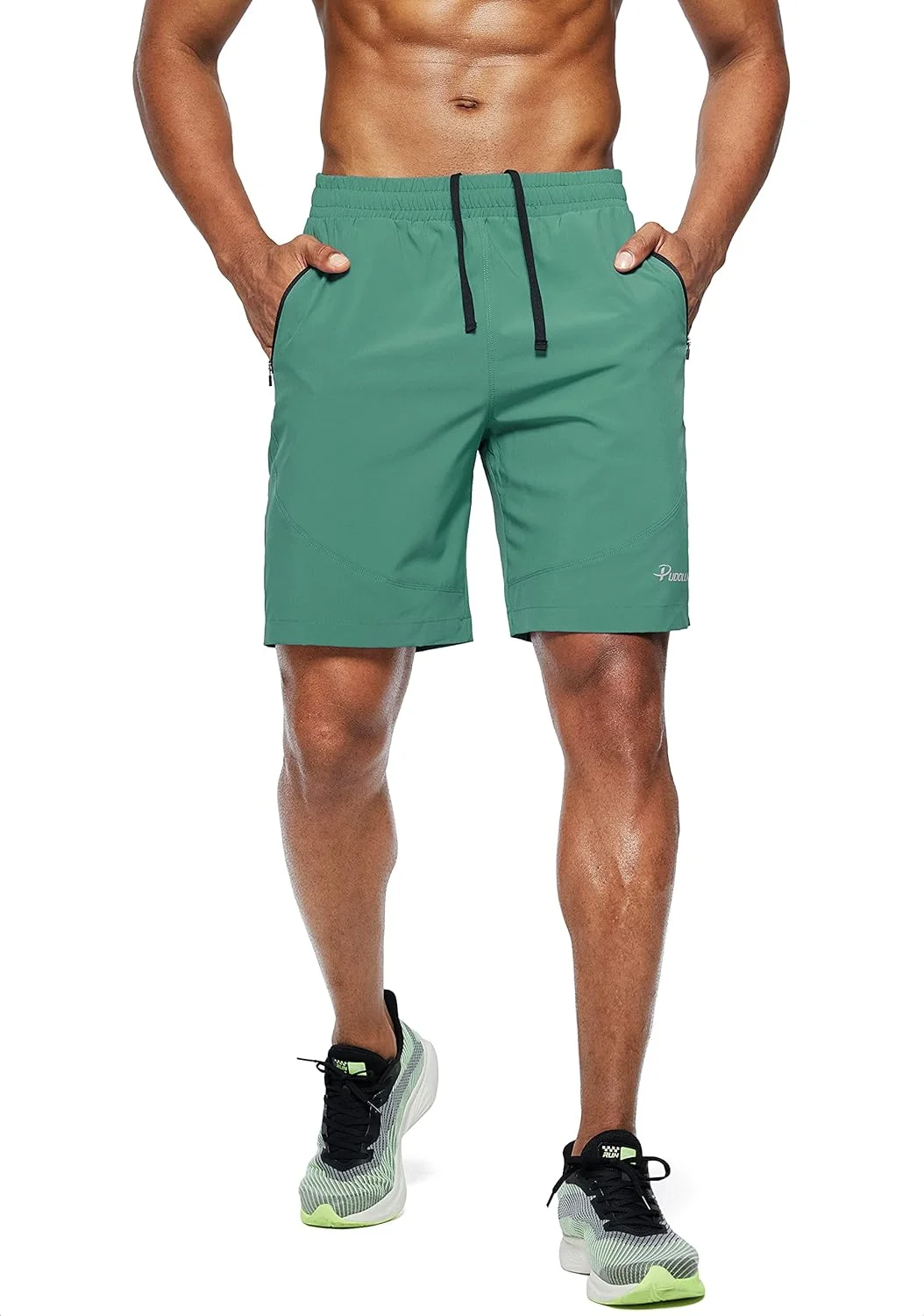شلوارک ورزشی مردانه پودولا، مناسب تمرین و دویدن، سبک وزن، مناسب باشگاه، دارای جیب زیپ دار
