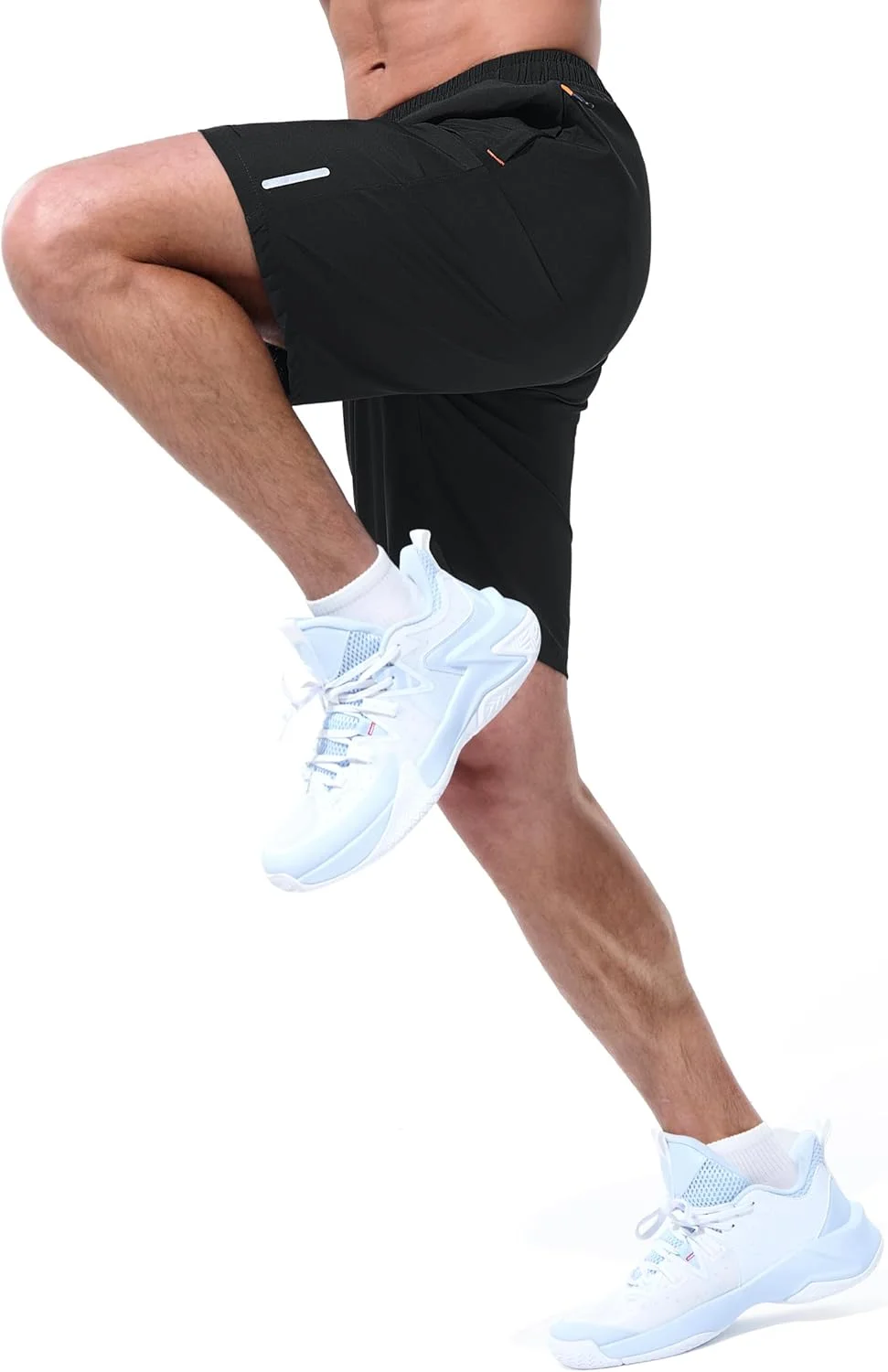 شلوارک ورزشی مردانه، شلوارک دویدن، شلوارک تمرینی سریع خشک شونده 7 و 9 اینچی، شلوارک سبک وزن بسکتبال باشگاهی با جیب زیپ دار